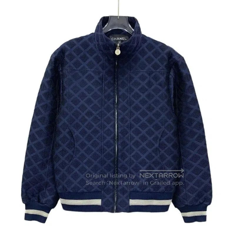 Chanel Chanel Women's Navy Polyester Jacket . Size S / US 4 / IT 40 - 1 Thumbnail