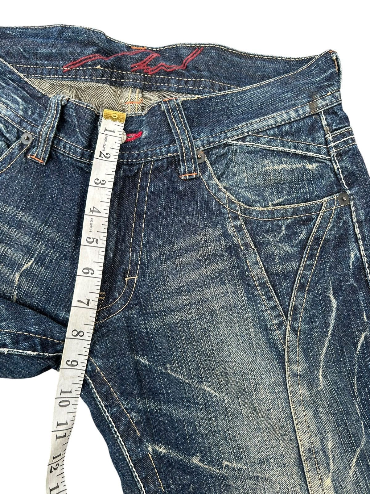 Kapital Flare Japanese Brand Three Stones Throw Denim Jeans Size US 32 / EU 48 - 13 Thumbnail