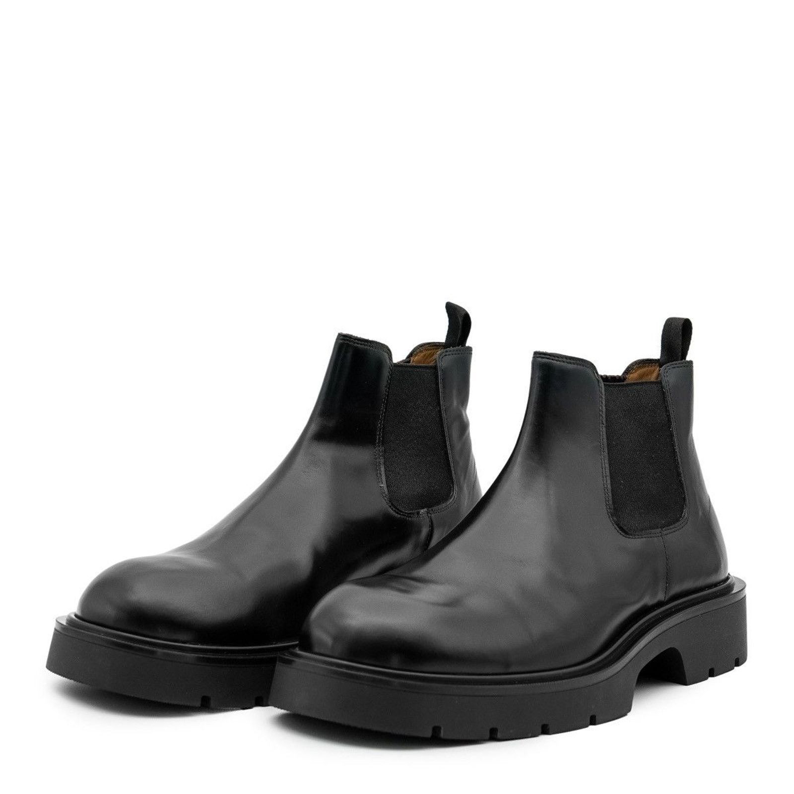 Sandro Paris Black Cow Leather Chunky Sole Derby Shoes Boots, Men's (Size 10)