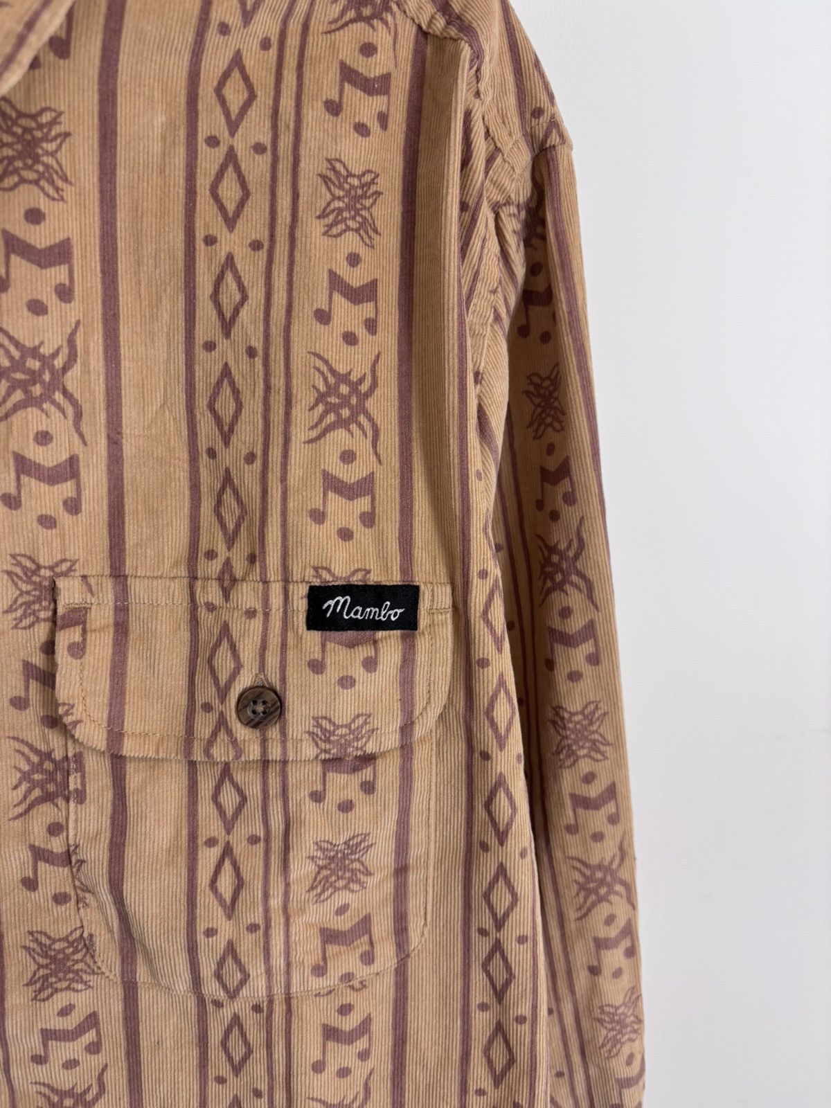 Mambo Mambo Smart Arts Men’s Corduroy Button Up Long Sleeve Shirt Size US XXL / EU 58 / 5 - 6 Thumbnail