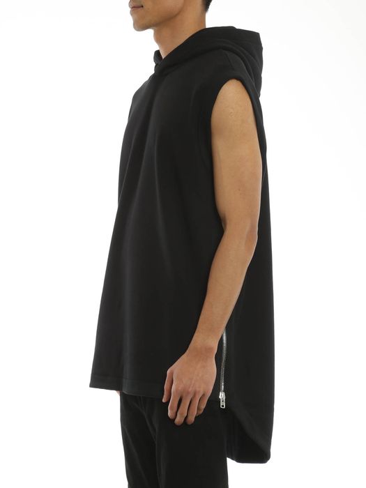 Givenchy Black Sleeveless Zip Oversized Hoodie Grailed