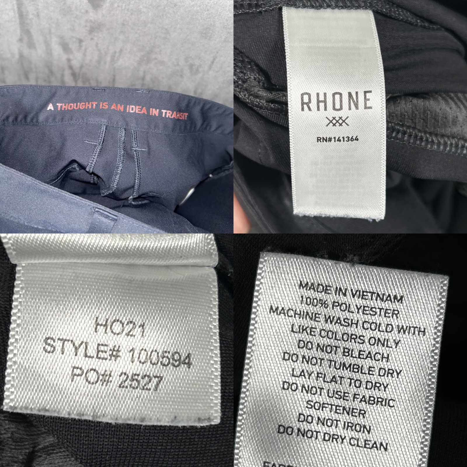 Rhone Rhone Jogger Pants Mens 28 Black Zip Ankle Stretch Tapered Fit Regular Inseam 29 City Vintage: No Size US 28 / EU 44 - 9 Thumbnail
