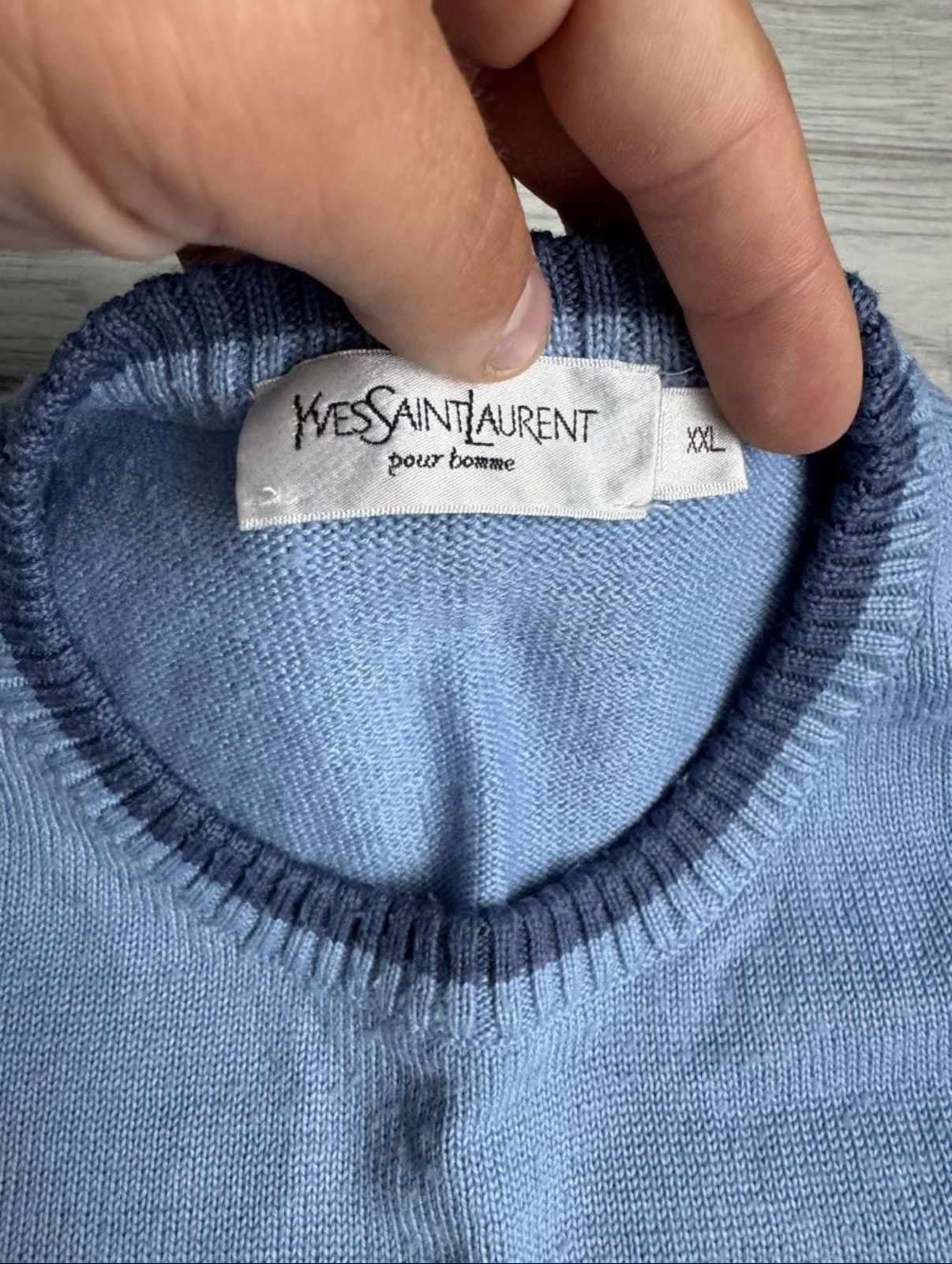 Yves Saint Laurent Yves Saint Laurent vintage Crewneck Big logo sweater Size US XXL / EU 58 / 5 - 4 Thumbnail