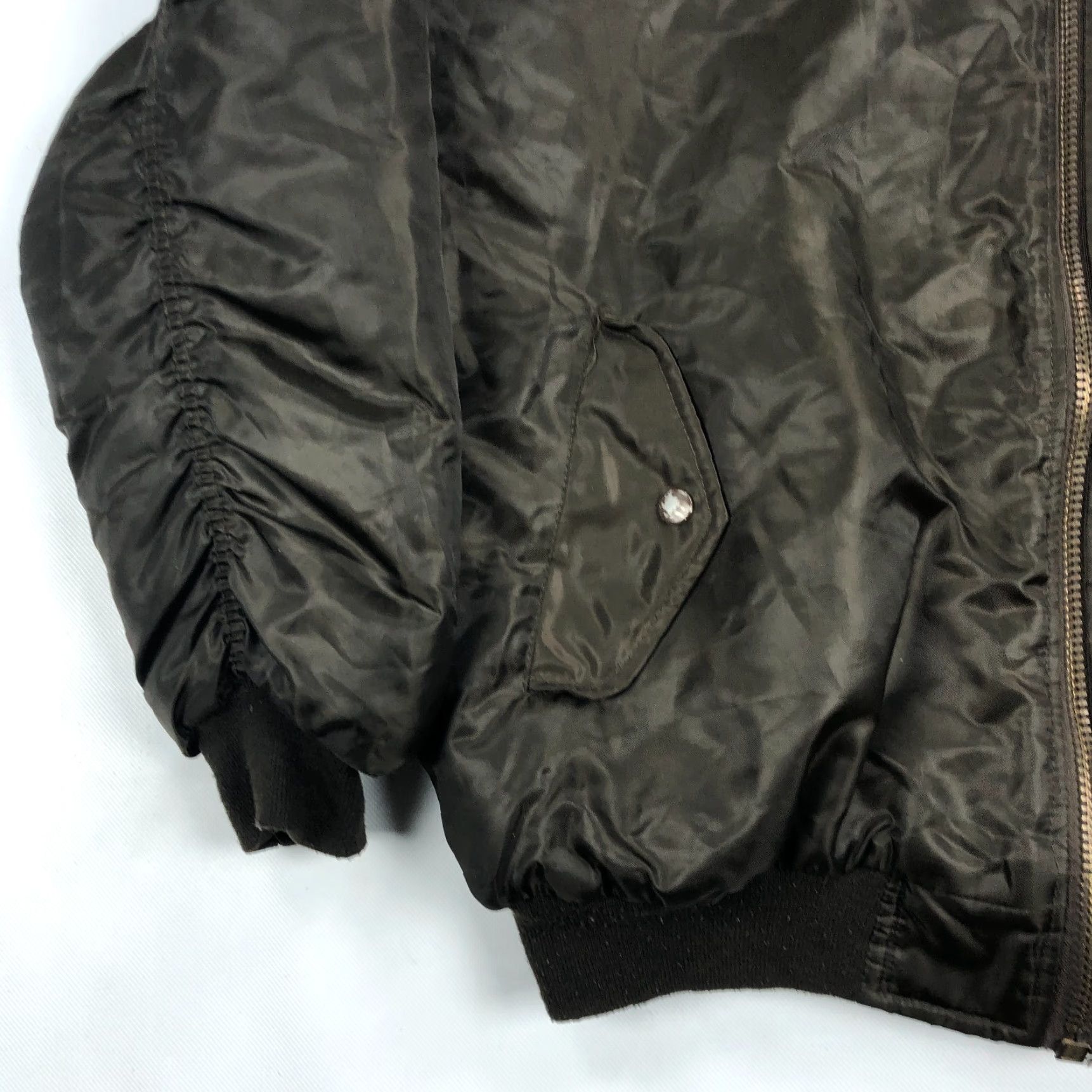 Industrie VINTAGE N2B Pilots Flight Jacket 2XL Nylon Military Bomber Jacket Hooded Fur Brown Unisex Adults Winter Spring Casual Mens Womens Size US XXL / EU 58 / 5 - 4 Thumbnail