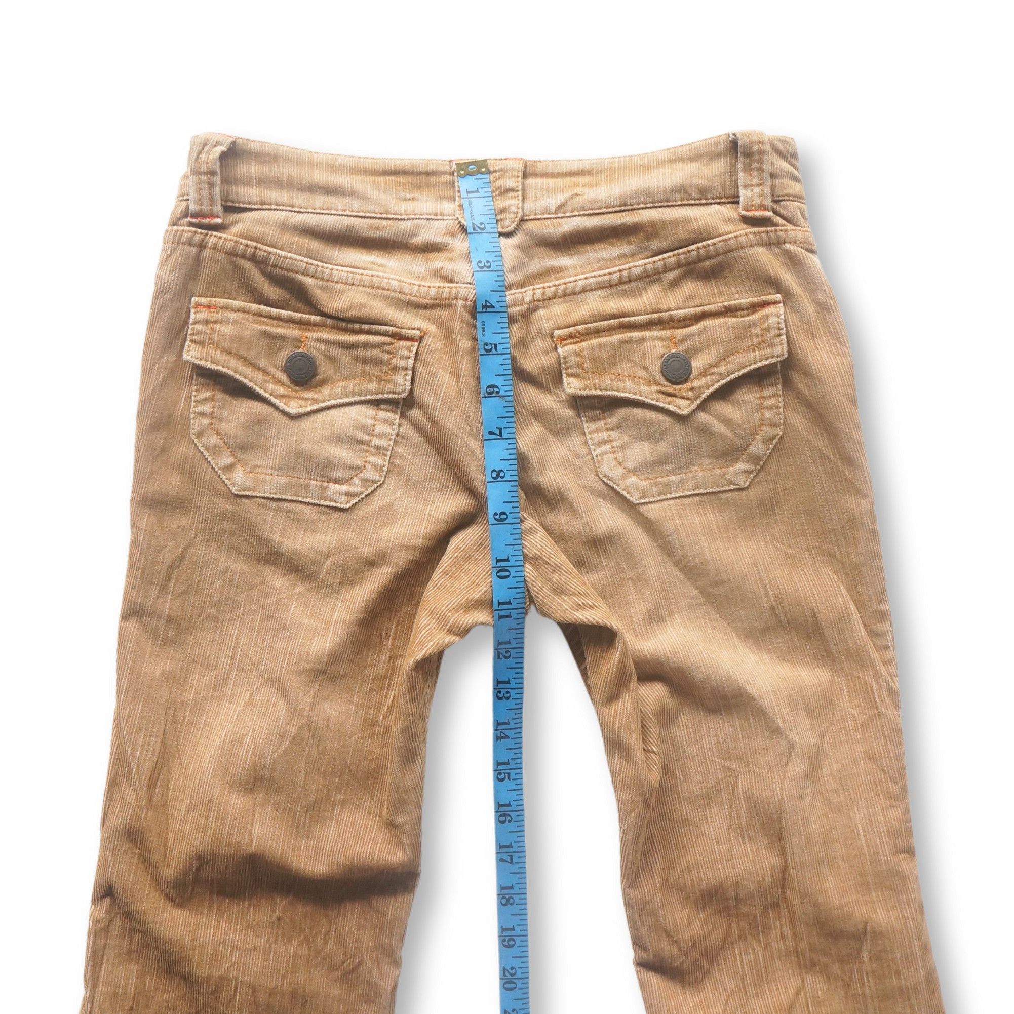 Japanese Brand Honeysuckle Rose Multi Pockets Flared Corduroy Pants Size 29" - 8 Thumbnail