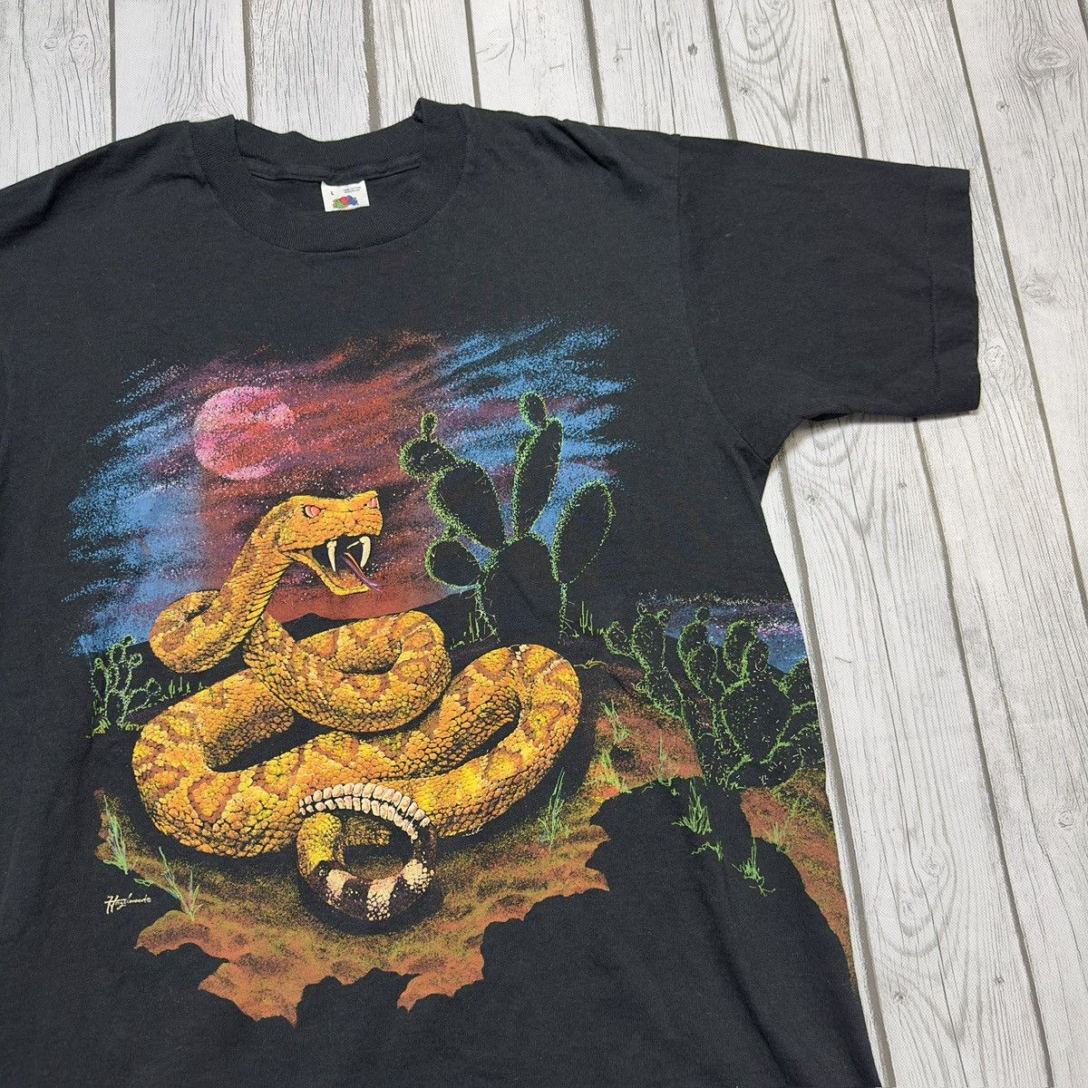 Fruit Of The Loom × Vintage Vintage snake tee Size US L / EU 52-54 / 3 - 3 Thumbnail