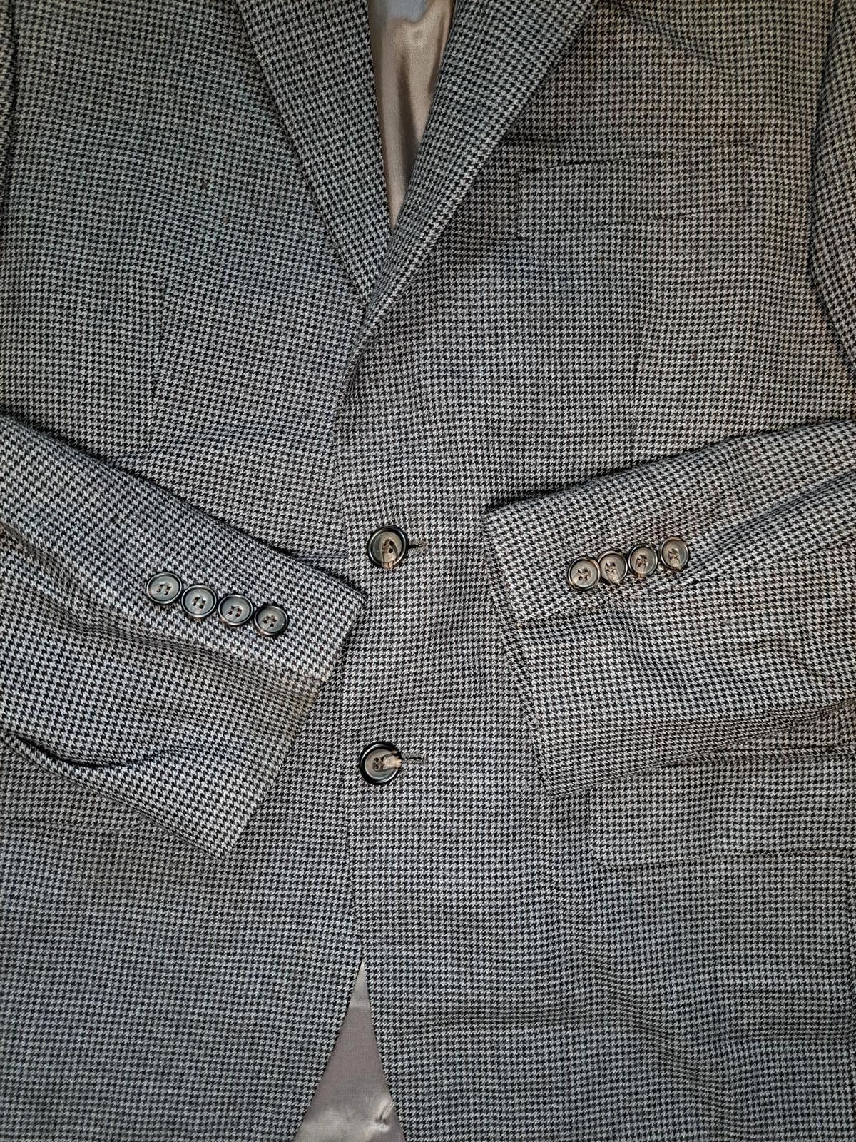 Polo Ralph Lauren Ralph Lauren Sport Coat Mens 40S Gray Houndstooth Wool Size 40S - 6 Thumbnail
