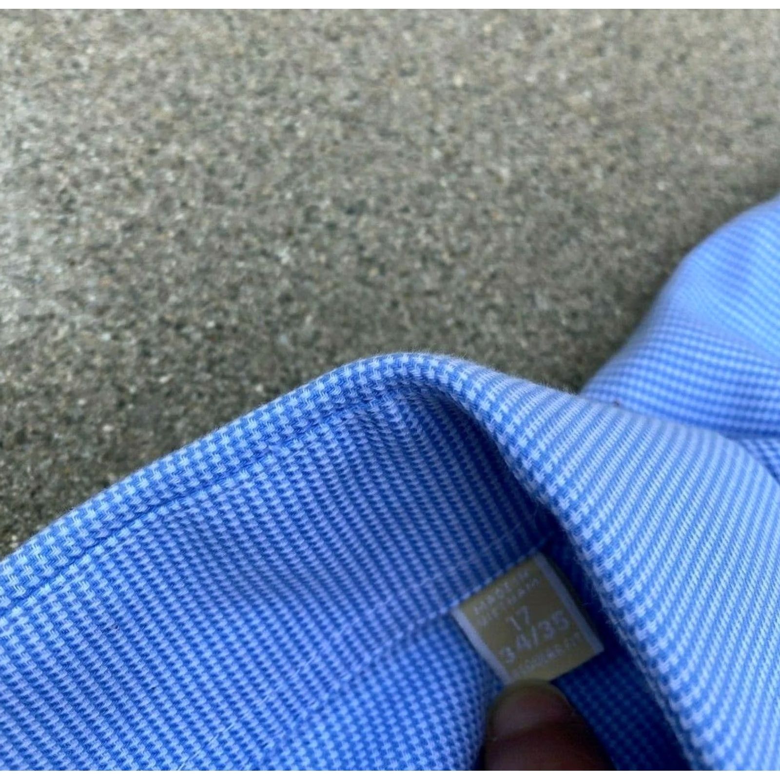 Michael Kors MICHAEL KORS Men’s Designer Crisp Button Down Long Sleeve Dress Shirt Blue 17-34/35 Dress Shirt Mens Size 46R - 4 Thumbnail