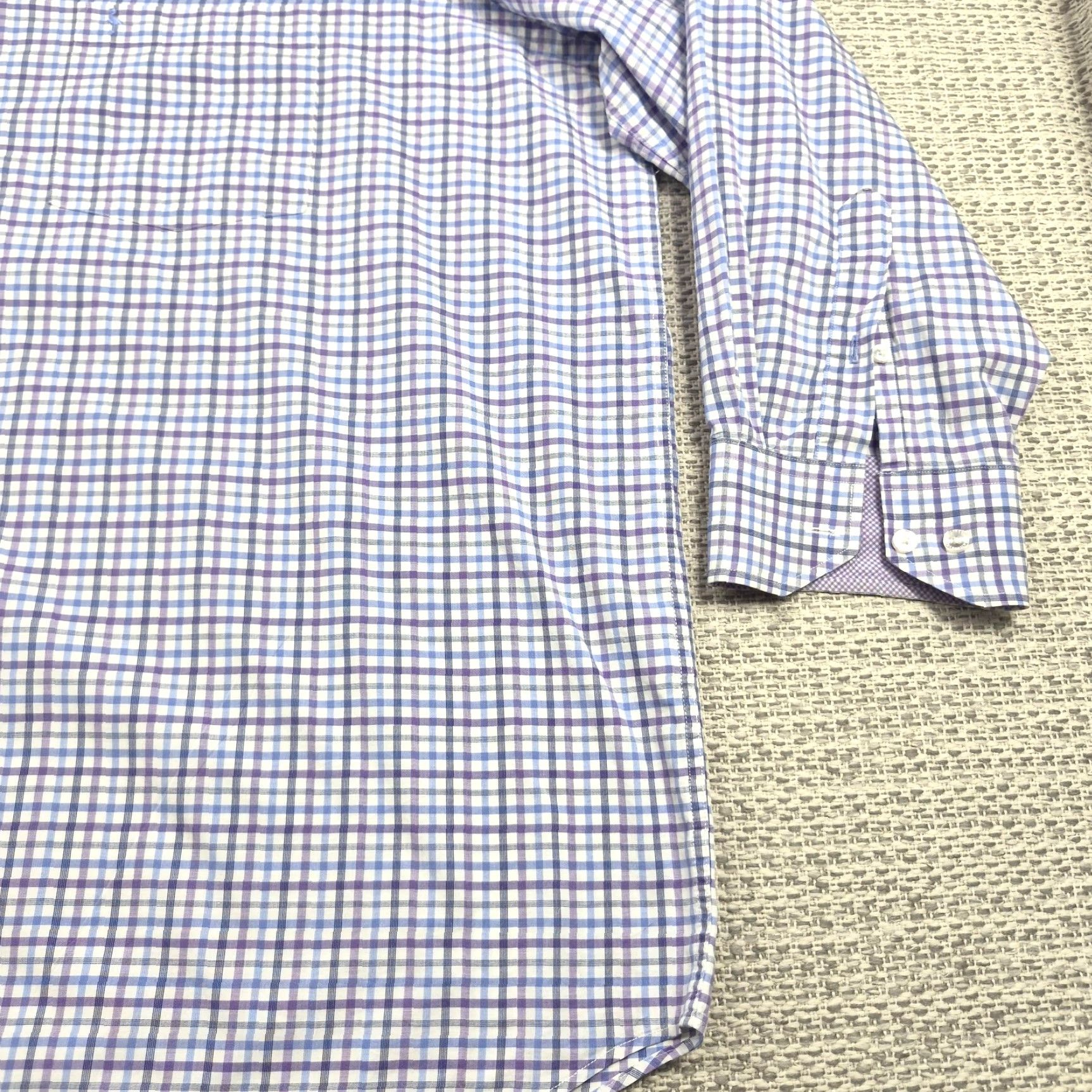 Tailorbyrd Tailorbyrd Shirt Mens 2XL Button Up Blue Purple Check Long Sleeve Casual Dress Size US XXL / EU 58 / 5 - 2 Thumbnail