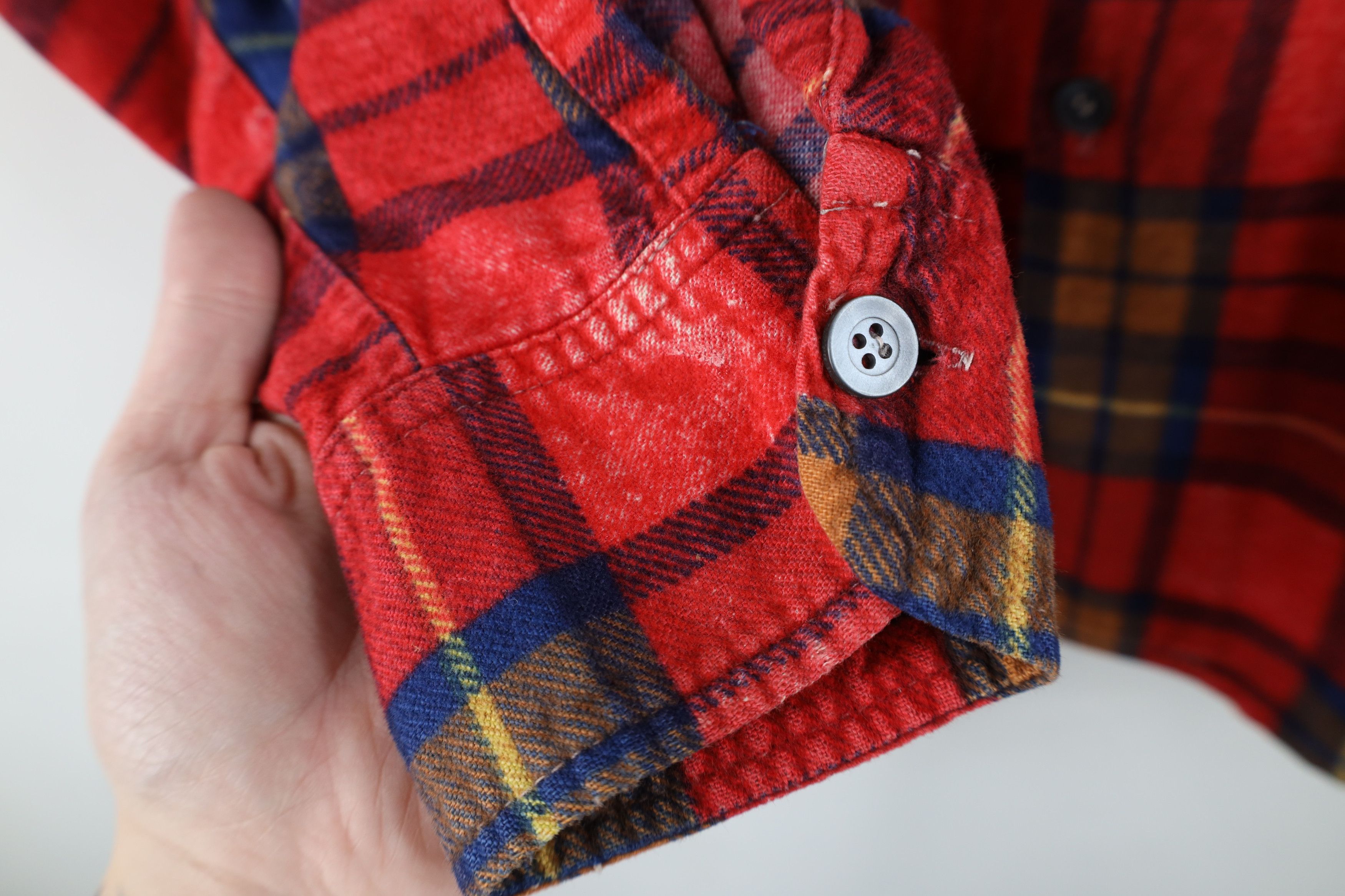Vintage Vintage 60s 70s Streetwear Collared Button Shirt Plaid Size US S / EU 44-46 / 1 - 6 Thumbnail
