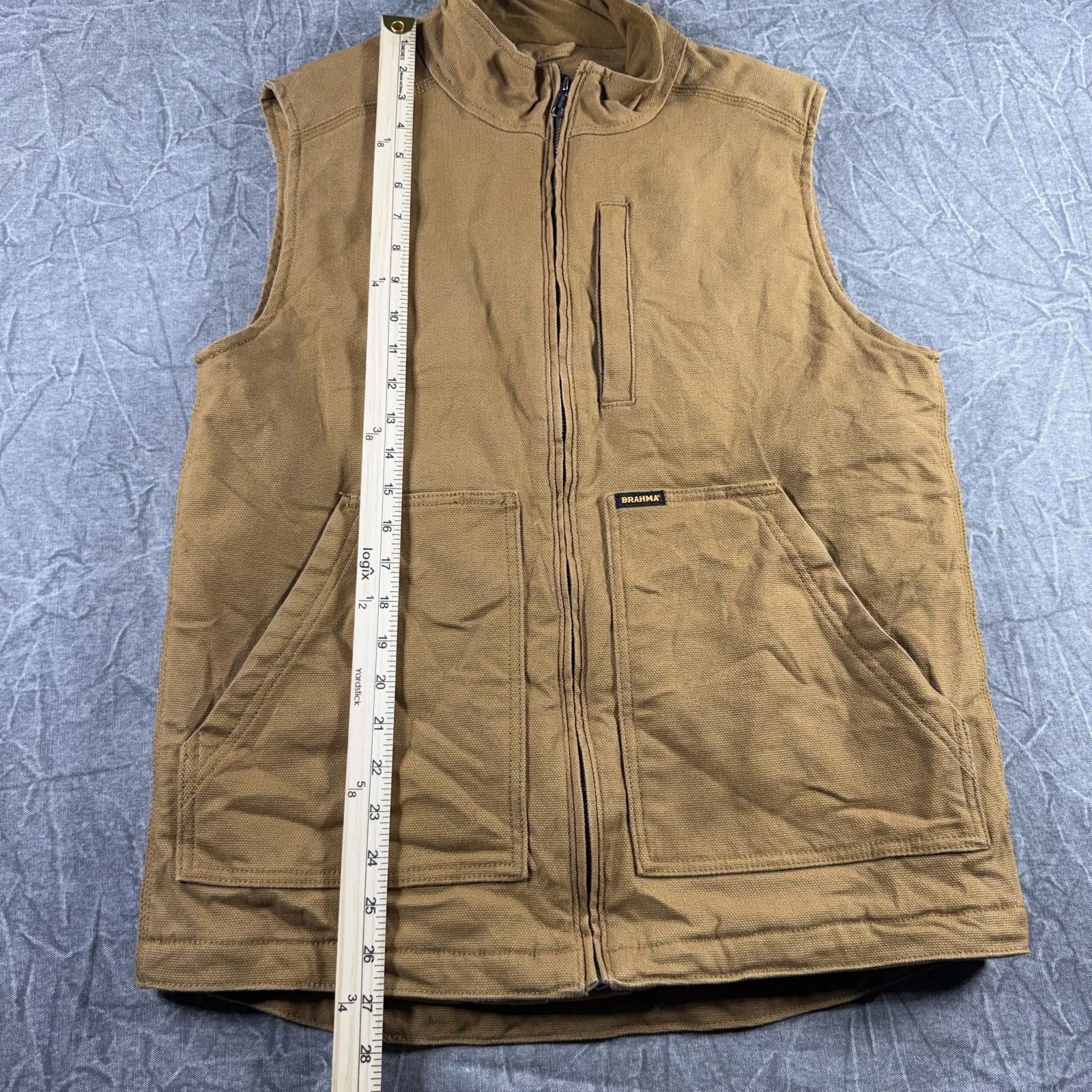 BRAHMIN Brahma Vest S Brown Utility Insulated Zip Pocket Size US S / EU 44-46 / 1 - 3 Thumbnail