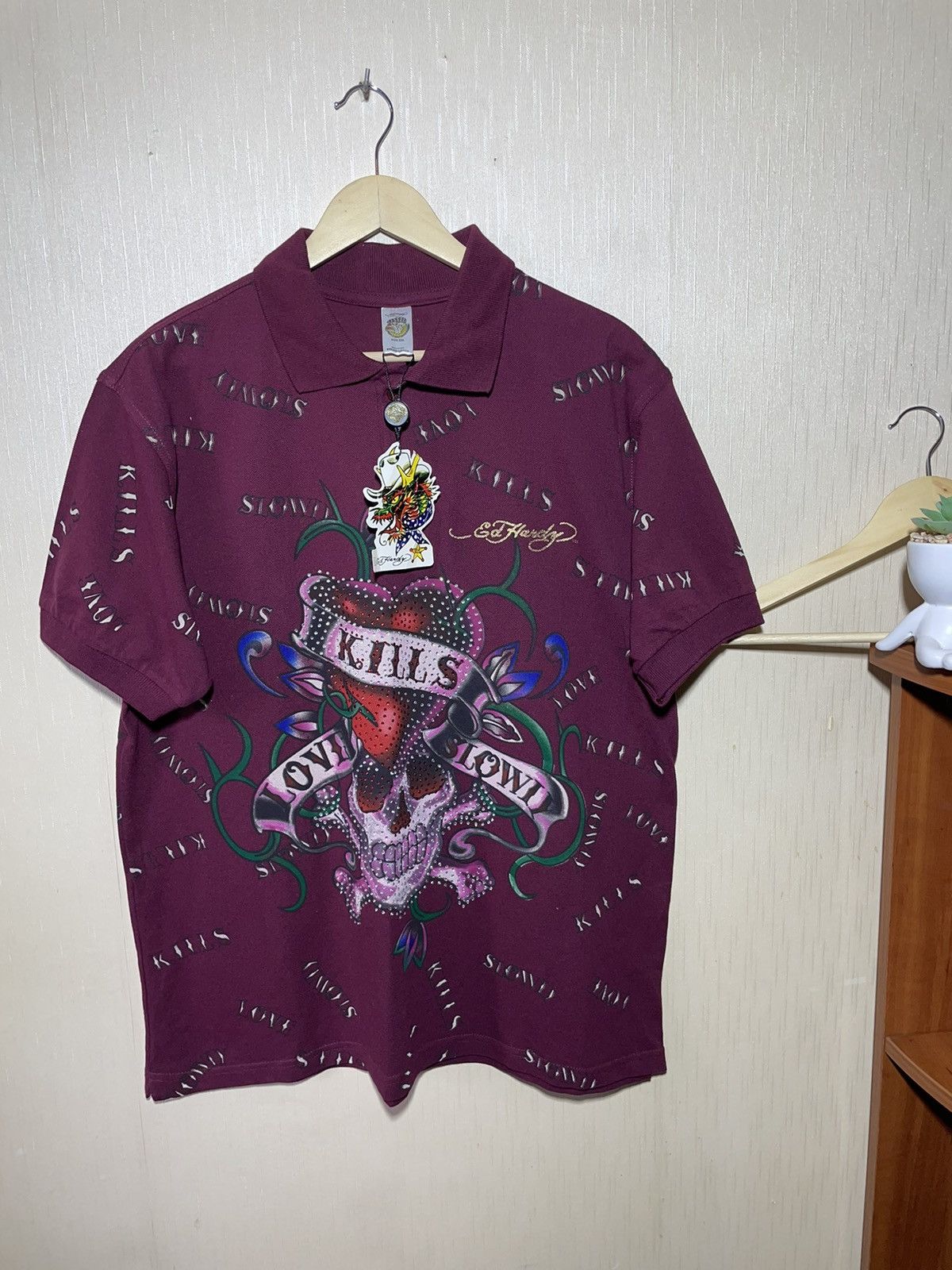 Ed Hardy × Vintage Ed Hardy vintage streetwear polos Size US XXL / EU 58 / 5 - 1 Thumbnail