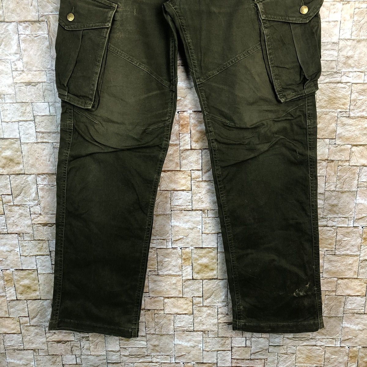 Japanese Brand Genide japan Green utility tactical Cargo Pants #A590 Size US 35 - 6 Thumbnail