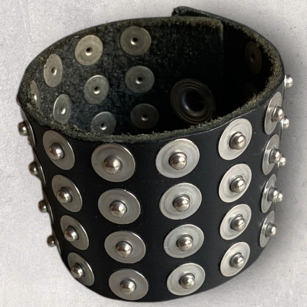 Yohji Yamamoto 92.5 Silver Rivet Studded Bracelet Size ONE SIZE - 1 Thumbnail