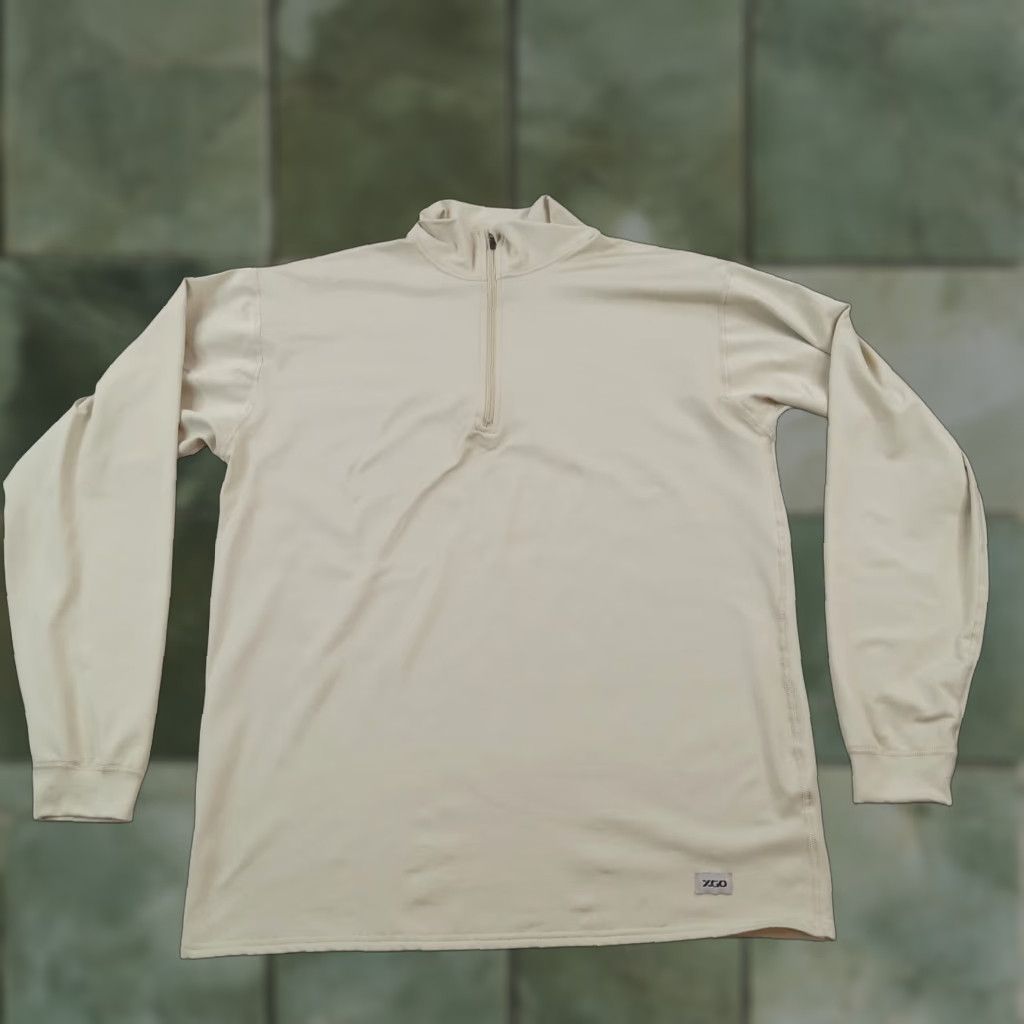 Layer 8 XGO Golf Long Sleeve Mock Neck Pullover Shirt Mens Large Beige Base Layer Size US L / EU 52-54 / 3 - 1 Thumbnail