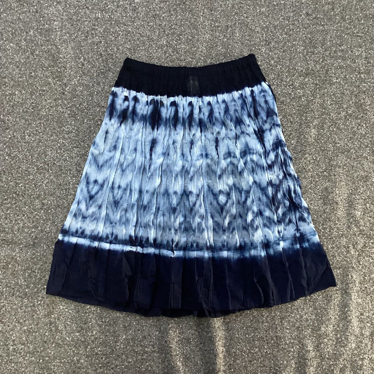 Issey Miyake × Pleats Please Issey Miyake ISSEY MIYAKE me Tie-dye Skirt Blue Navy Size 33" - 4 Thumbnail