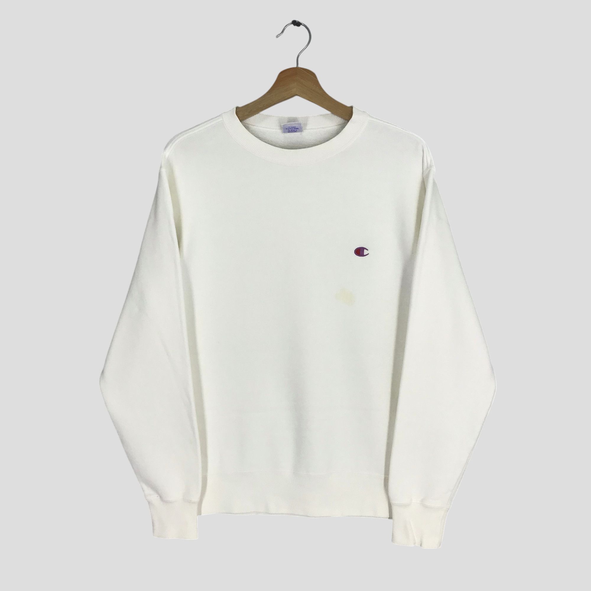 Champion vintage white champion sweatshirt x-large - 307 Size US XL / EU 56 / 4 - 1 Thumbnail