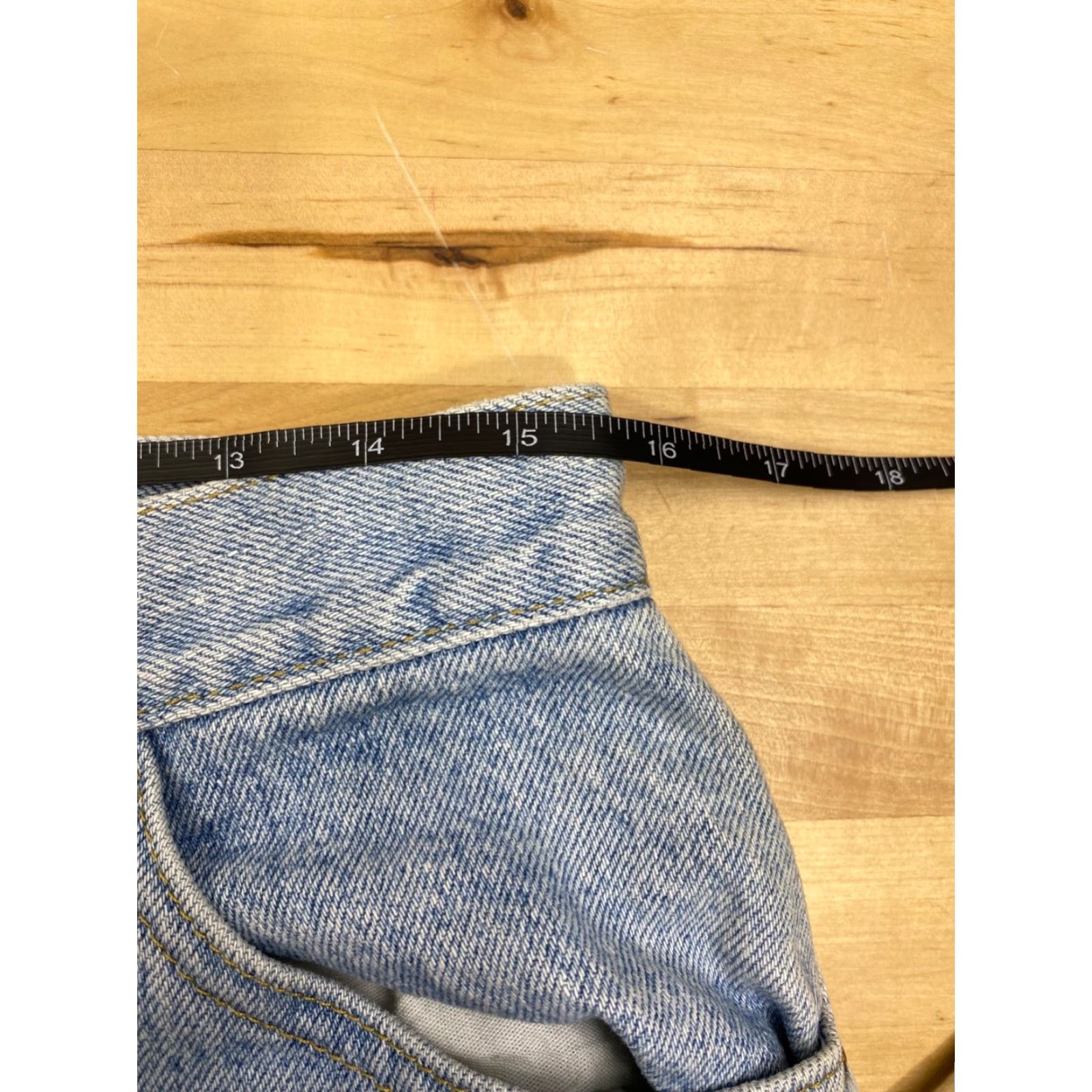 Lee VINTAGE Lee Womens Jeans 16 Med Hi Rise Mom Light Wash Blue Denim 5365 Ladies High Rise Size 38" / US 16 / IT 52 - 6 Thumbnail
