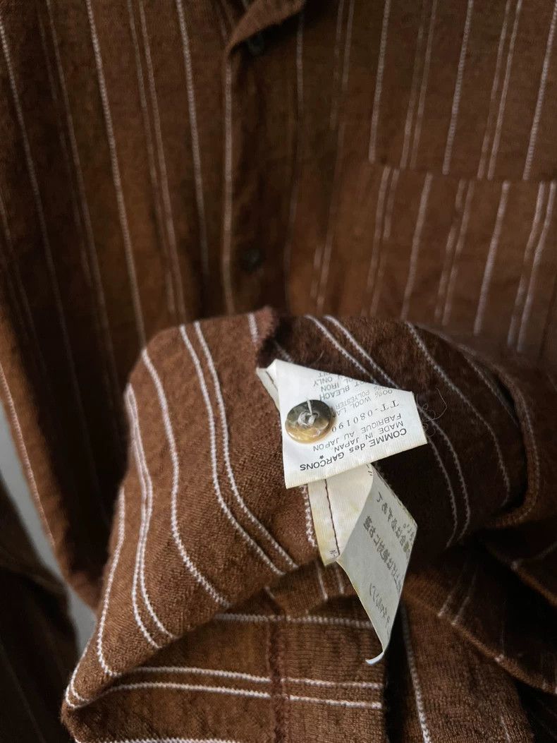 Comme des Garcons Comme des Garcons size os Medieval brown striped shirt Size US M / EU 48-50 / 2 - 6 Thumbnail