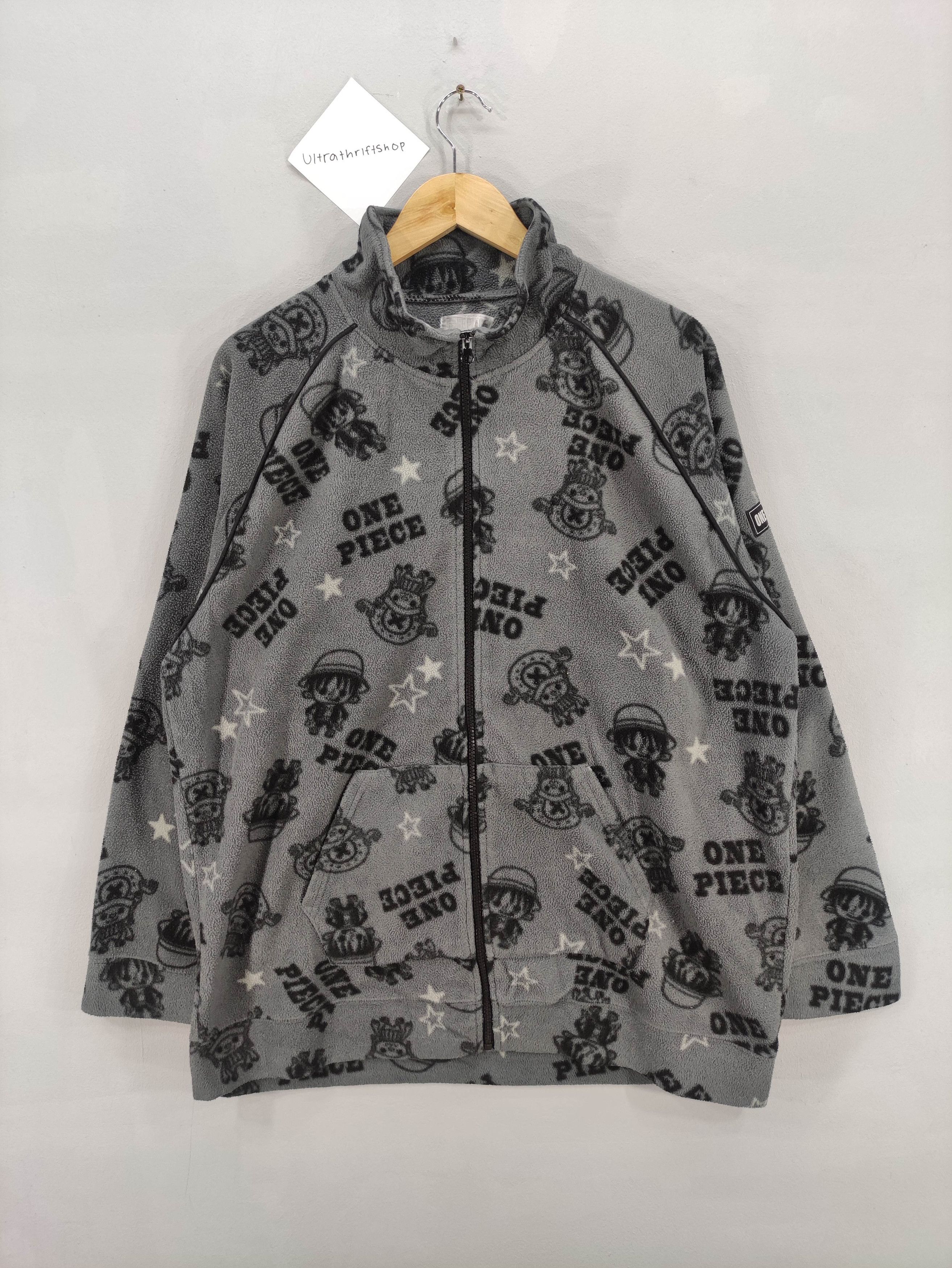One Piece Vintage One Piece Fleece Sweater Print Over Me Zipper Size US L / EU 52-54 / 3 - 1 Thumbnail