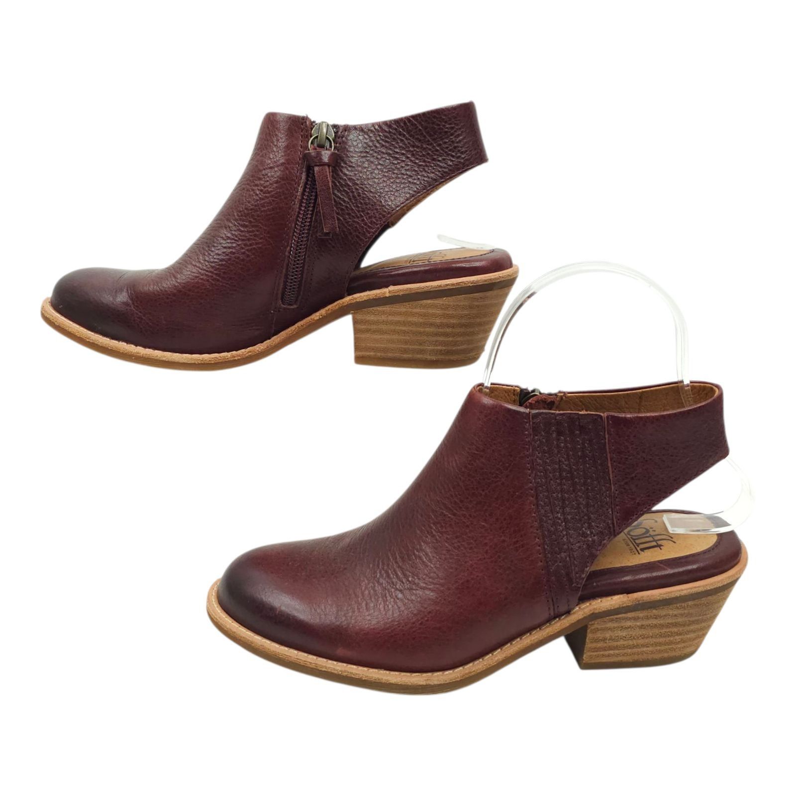 Other Sofft Arabia Slingback Bootie Women 6M Port Leather Maroon Size US 6 / IT 36 - 11 Thumbnail