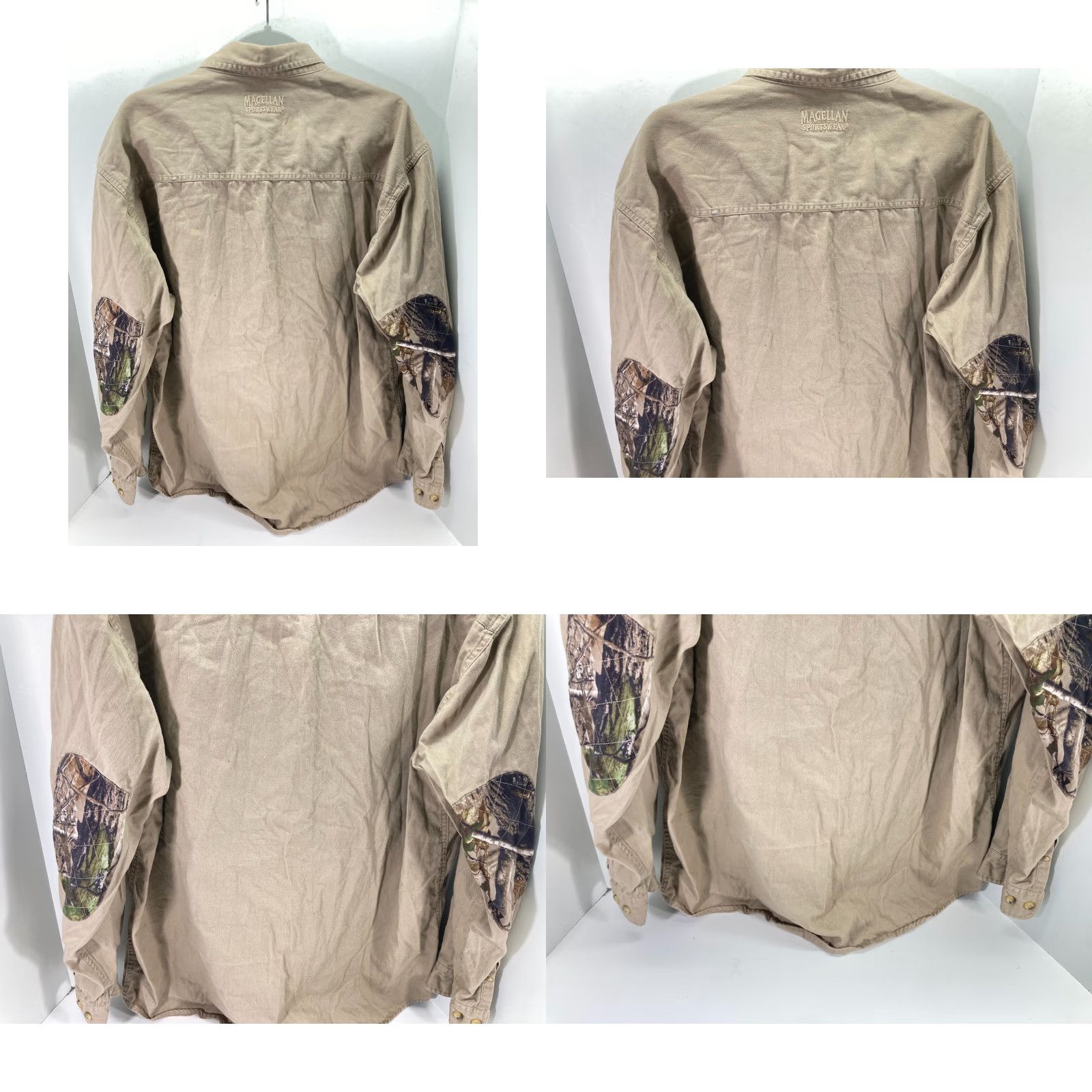 Vintage Magellan Sportswear Button Down Shirt Mens XL Khaki Camo Long Sleeve Hunting Size US XL / EU 56 / 4 - 9 Thumbnail