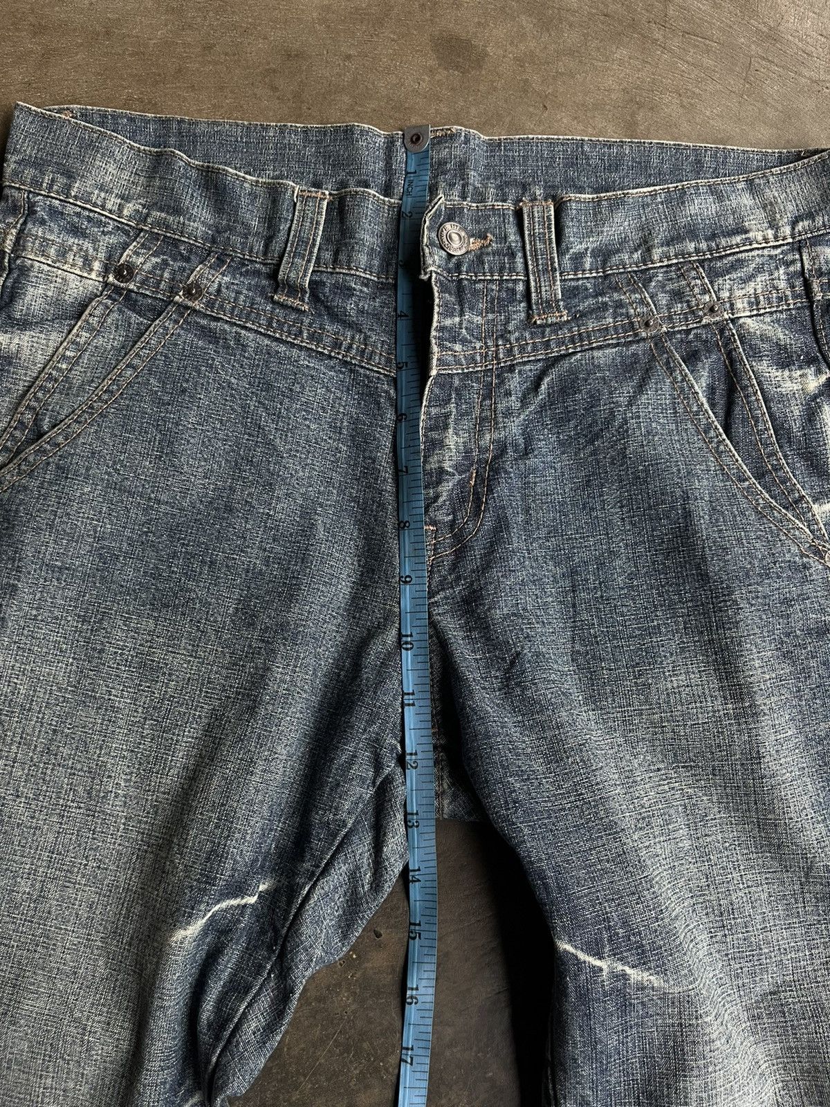 If Six Was Nine 2000s JAPANESE PPFM FADED WASH DENIM FLARE PANTS PUNK STYLE Size US 30 / EU 46 - 12 Thumbnail