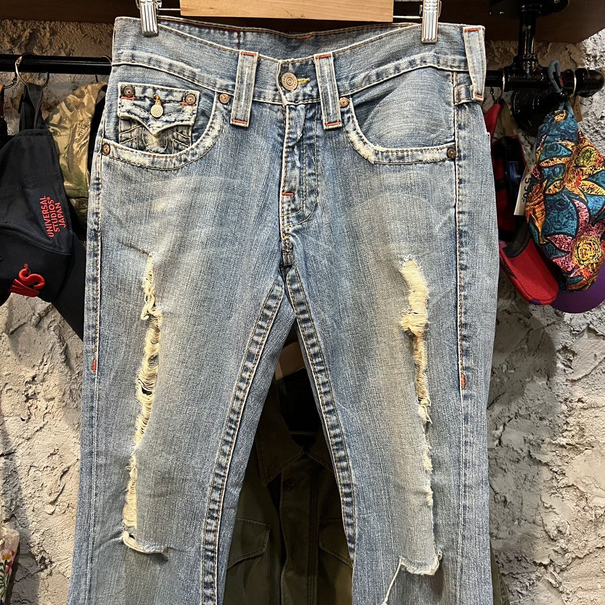 Evisu × Hysteric Glamour × True Religion Vintage Y2K 00’s True Religion Bootcut Jeans booty pant Size 32" / US 10 / IT 46 - 3 Thumbnail
