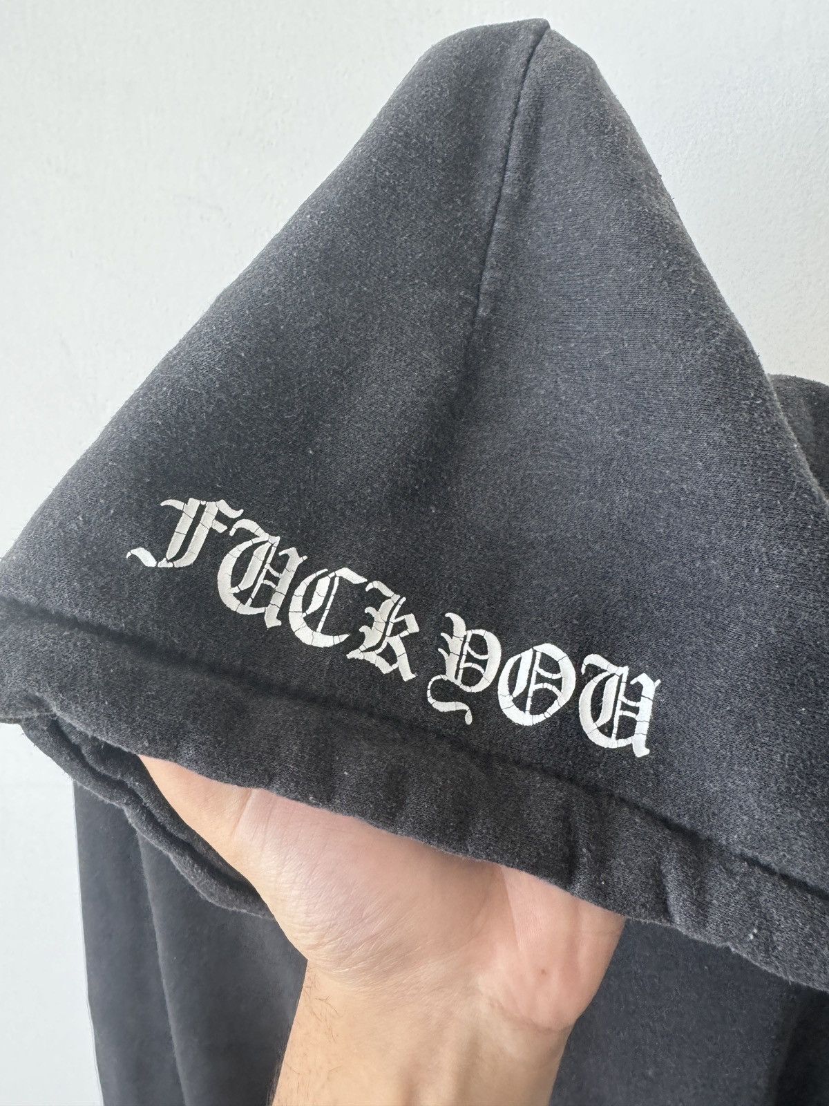 Chrome Hearts Vintage Chrome Hearts Fuck You Hoodie Thermal Lined Size US XL / EU 56 / 4 - 6 Thumbnail