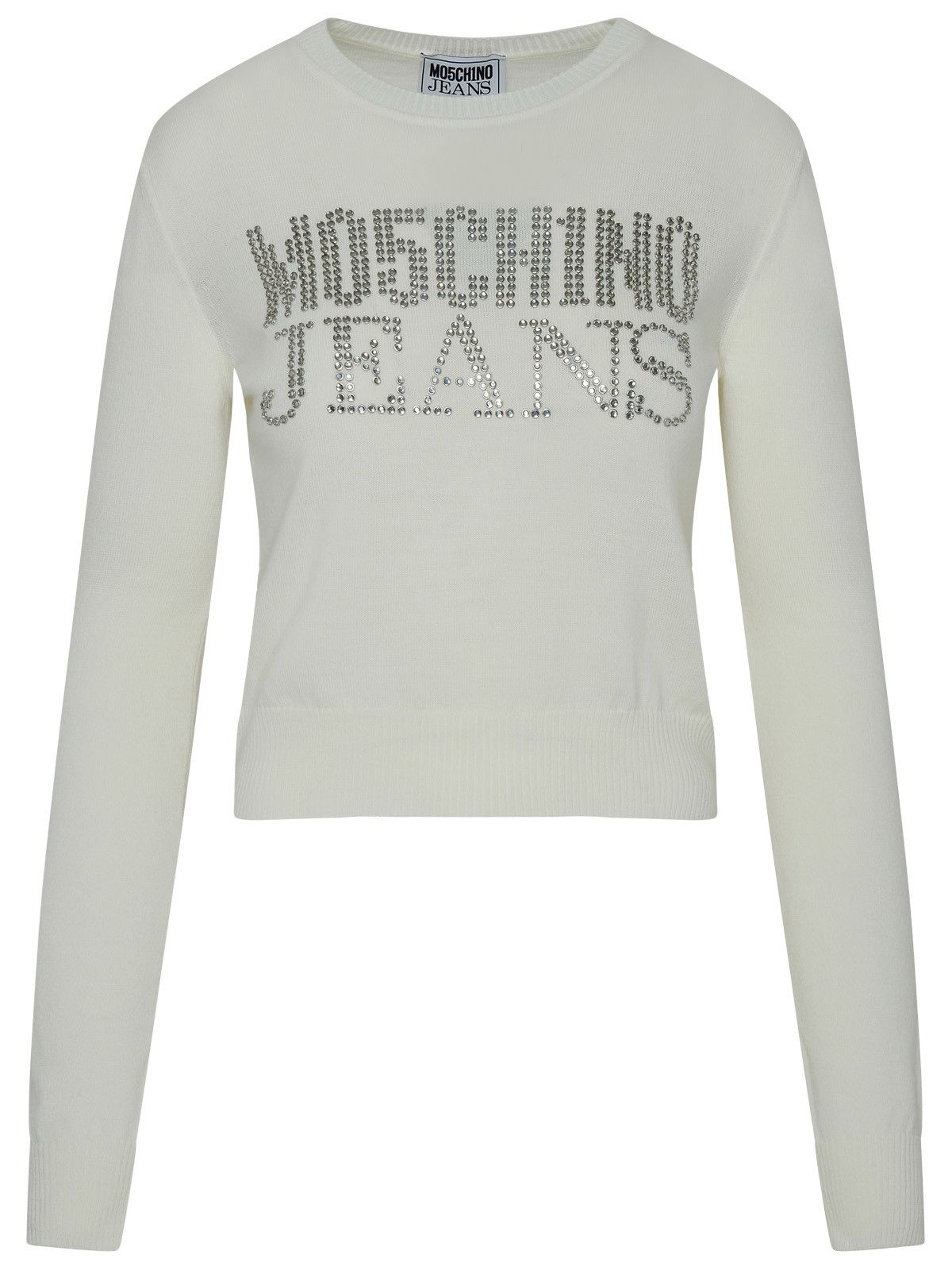 image of Moschino Jeans Ivory Virgin Wool Blend Sweater, Women's (Size Small)