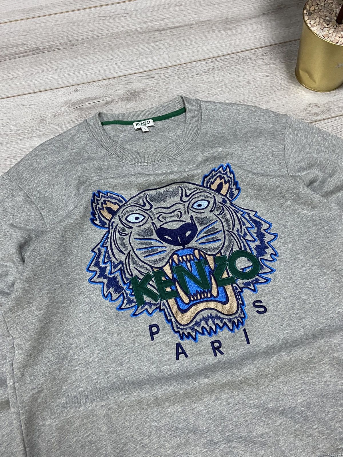 Kenzo Kenzo Paris tiger 🐯 big logo sweatshirt embroidered Size US L / EU 52-54 / 3 - 3 Thumbnail