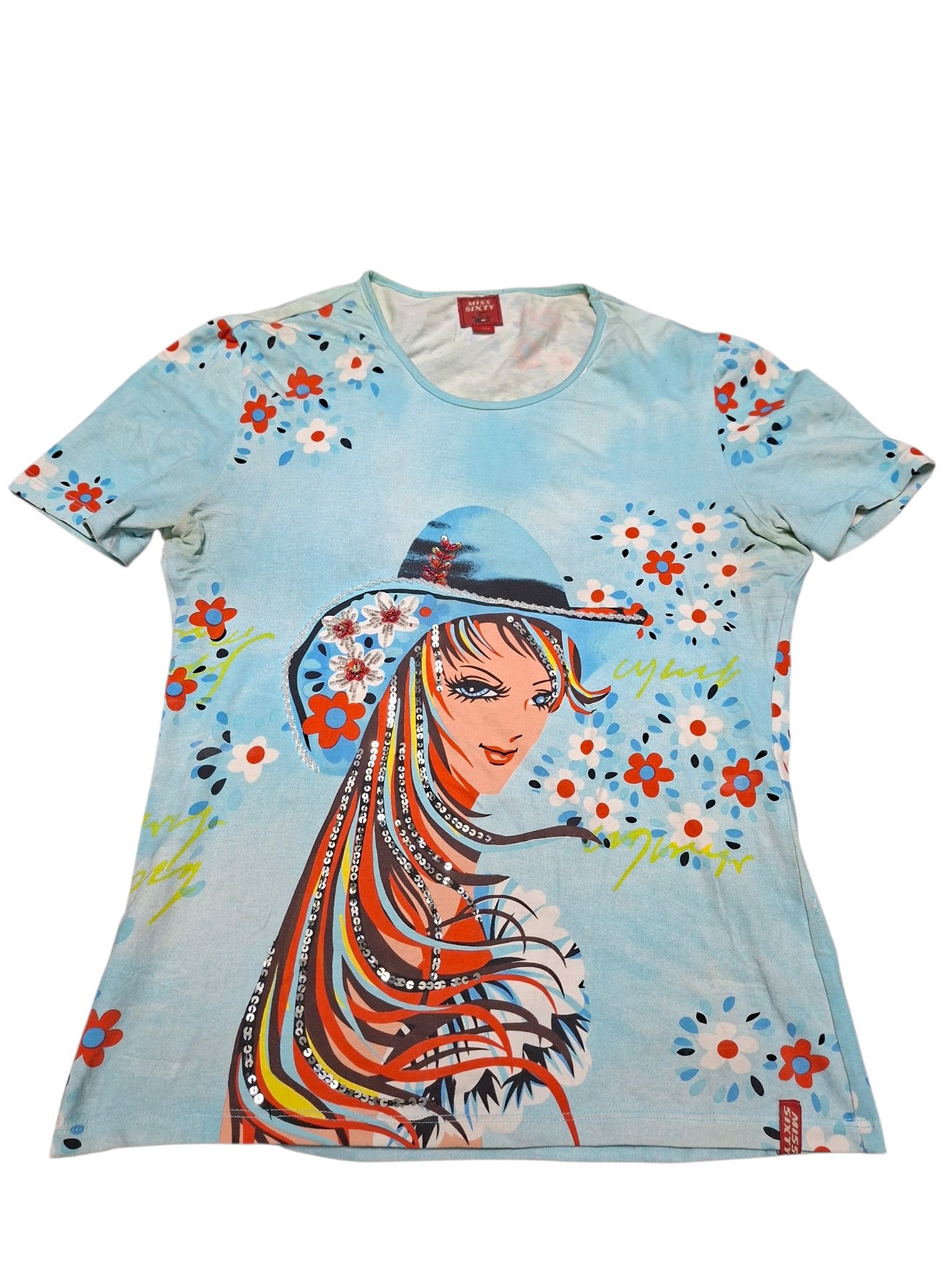 Miss Sixty MISS SIXTY VINTAGE AVANT GARDE LADY`S TEE Size L / US 10 / IT 46 - 2 Thumbnail