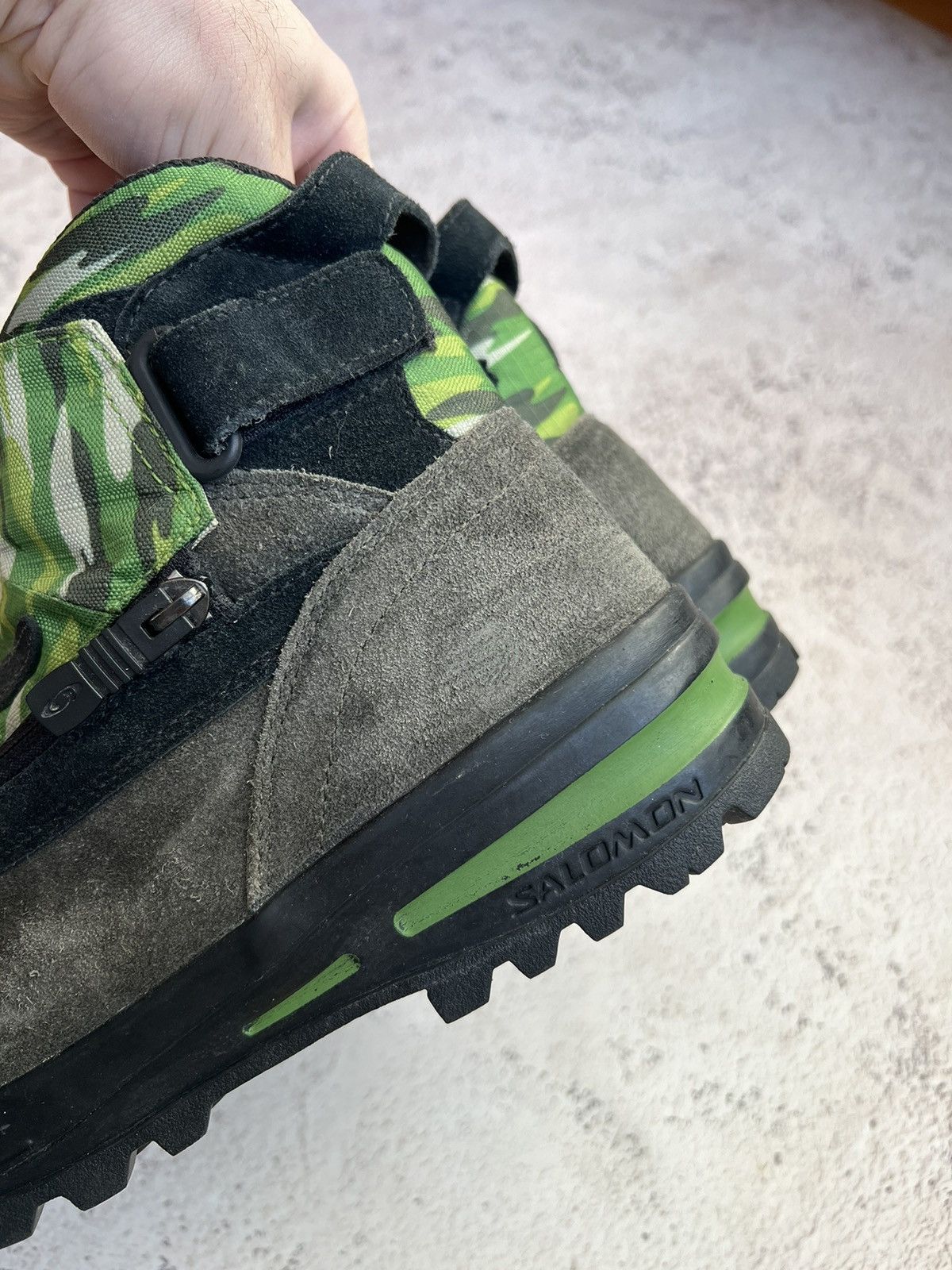 Salomon × Vintage 2008 Salomon Adventure 7 Camo Suede Hi- Top Boots Size US 9 / EU 42 - 9 Thumbnail