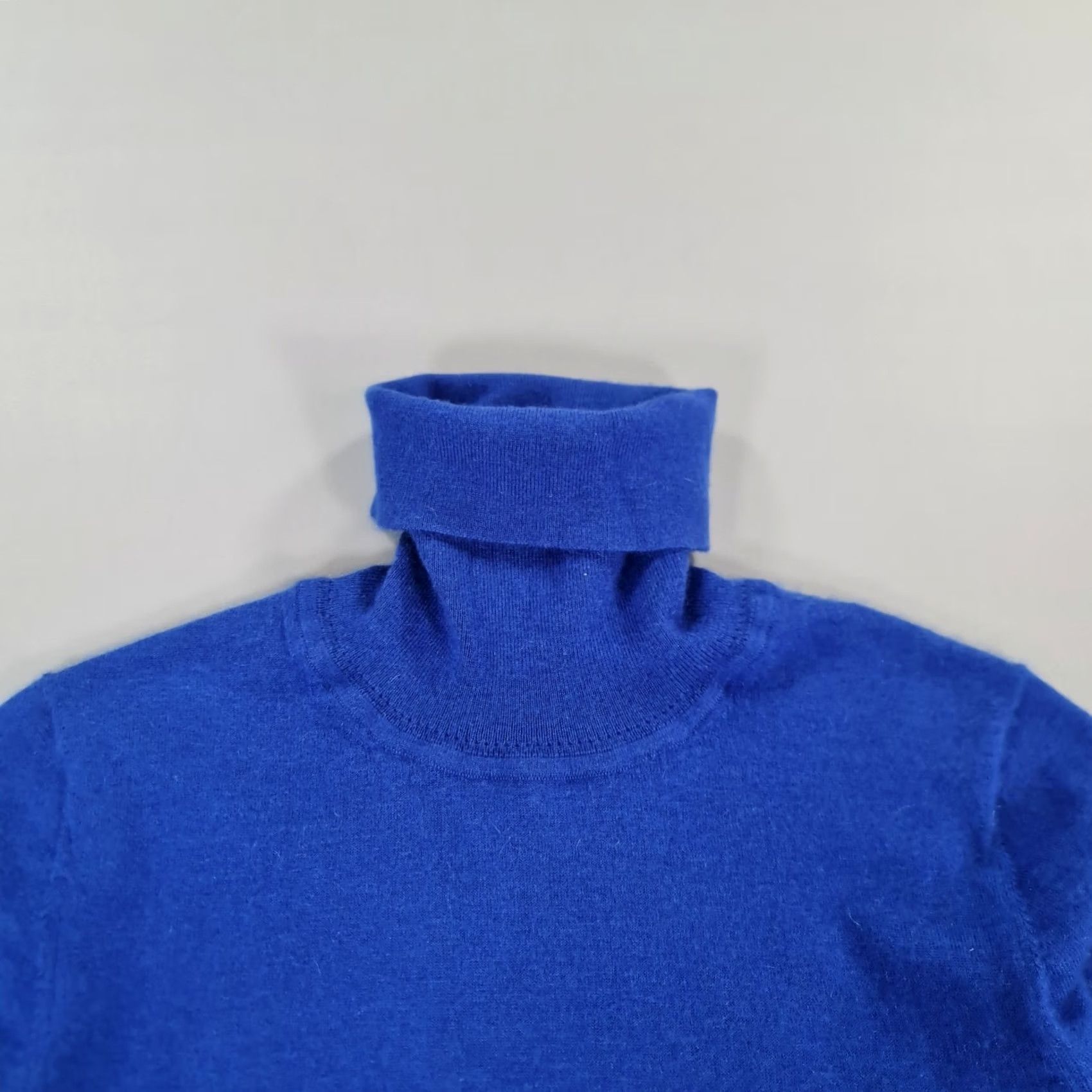 Joseph Joseph Dress Blue Medium Turtle Neck Cashmere Knit Knee Length Dress Size M / US 6-8 / IT 42-44 - 4 Thumbnail