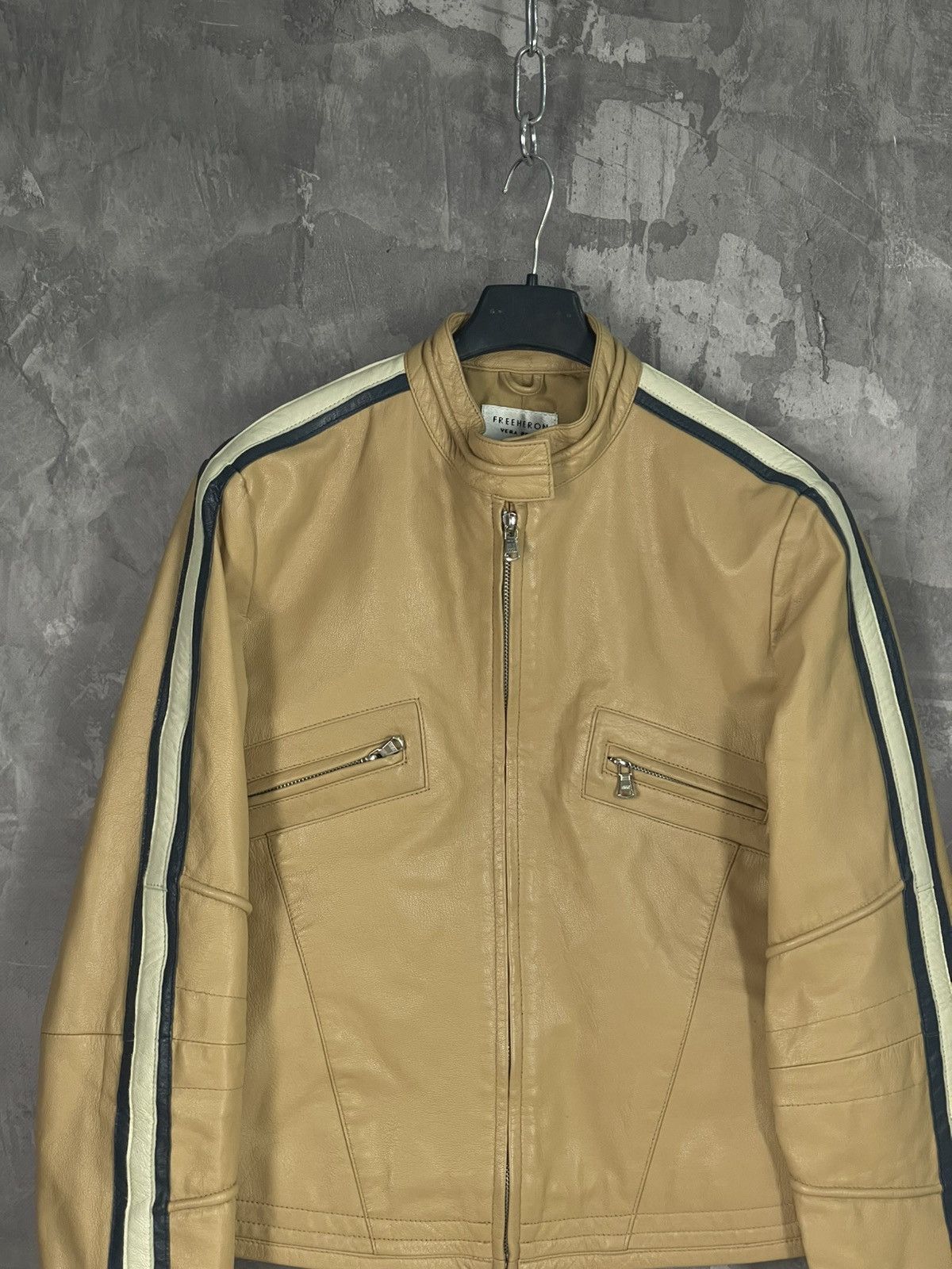 Japanese Brand Vintage Cropped Y2K Leather Moto Streetwear Jacket Size M / US 6-8 / IT 42-44 - 2 Thumbnail