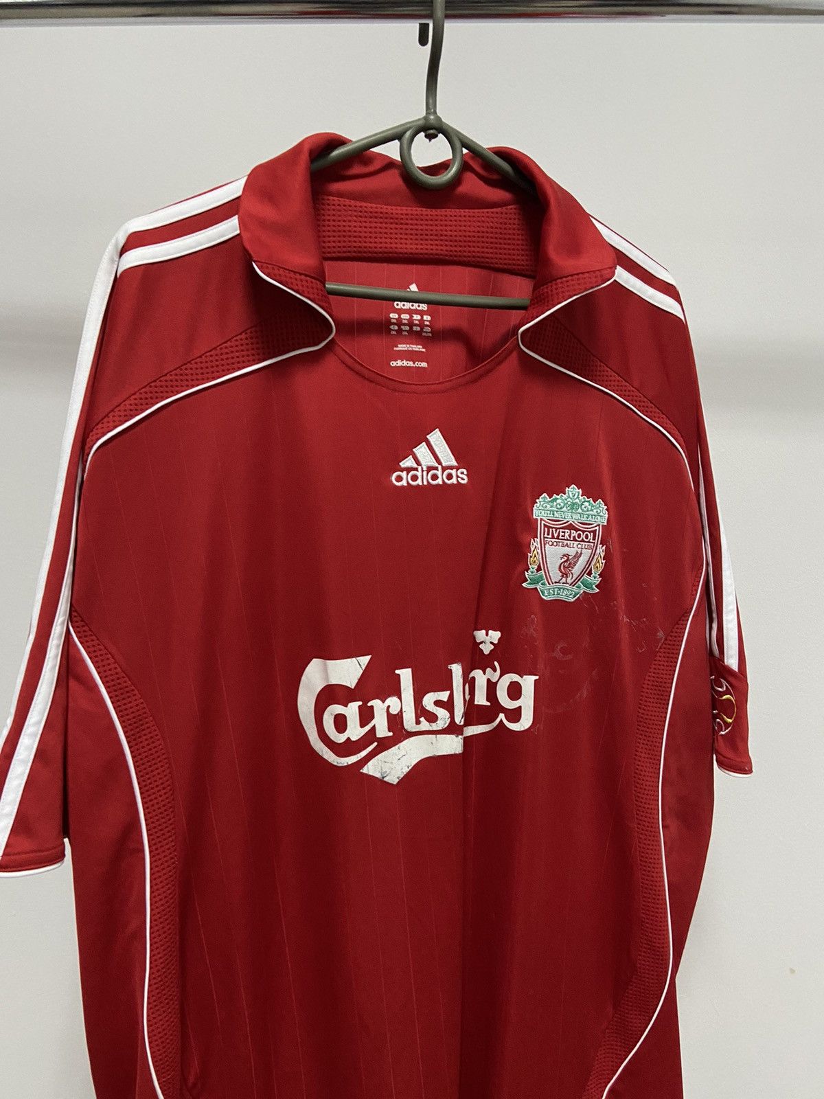 Adidas × Vintage Adidas Liverpool Big Logo Vintage T shirt Jersey Carlsberg Size US XXL / EU 58 / 5 - 4 Thumbnail