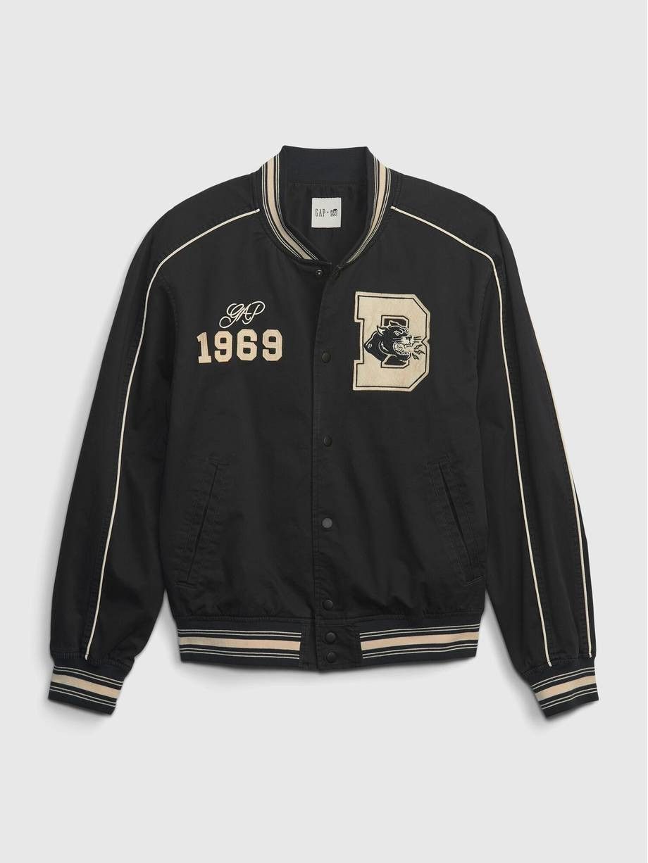 image of Gap x The Brooklyn Circus Adult Varsity Jacket In Black, Men's (Size Medium)