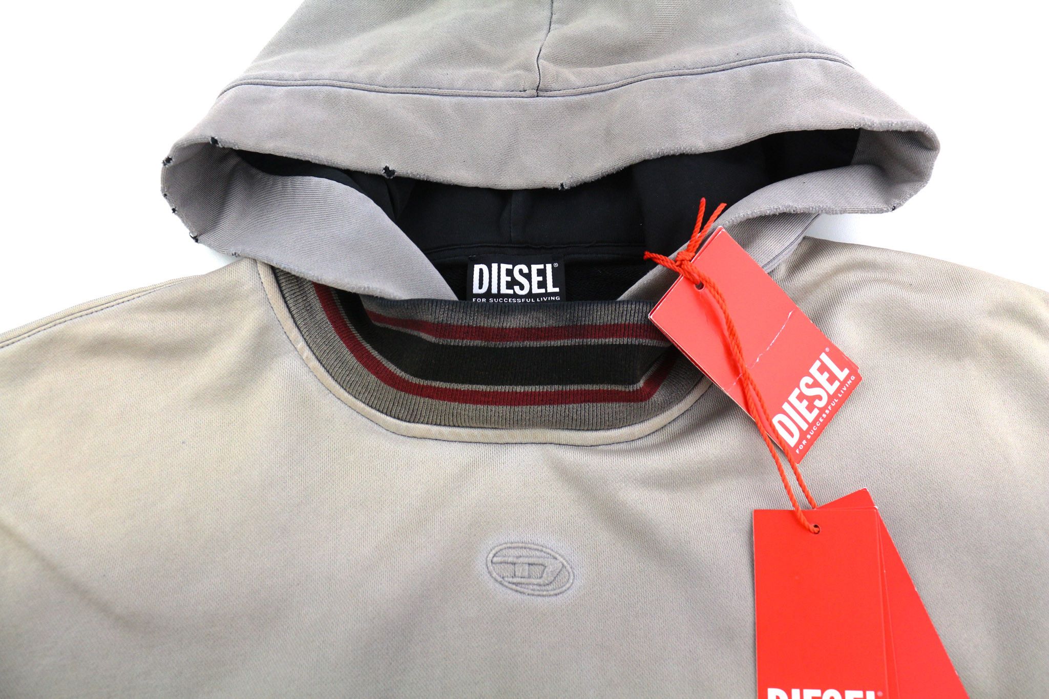 Diesel S-NEKKI L Washed Kangaroo Pocket Hoodie 40374 Size US L / EU 52-54 / 3 - 4 Thumbnail