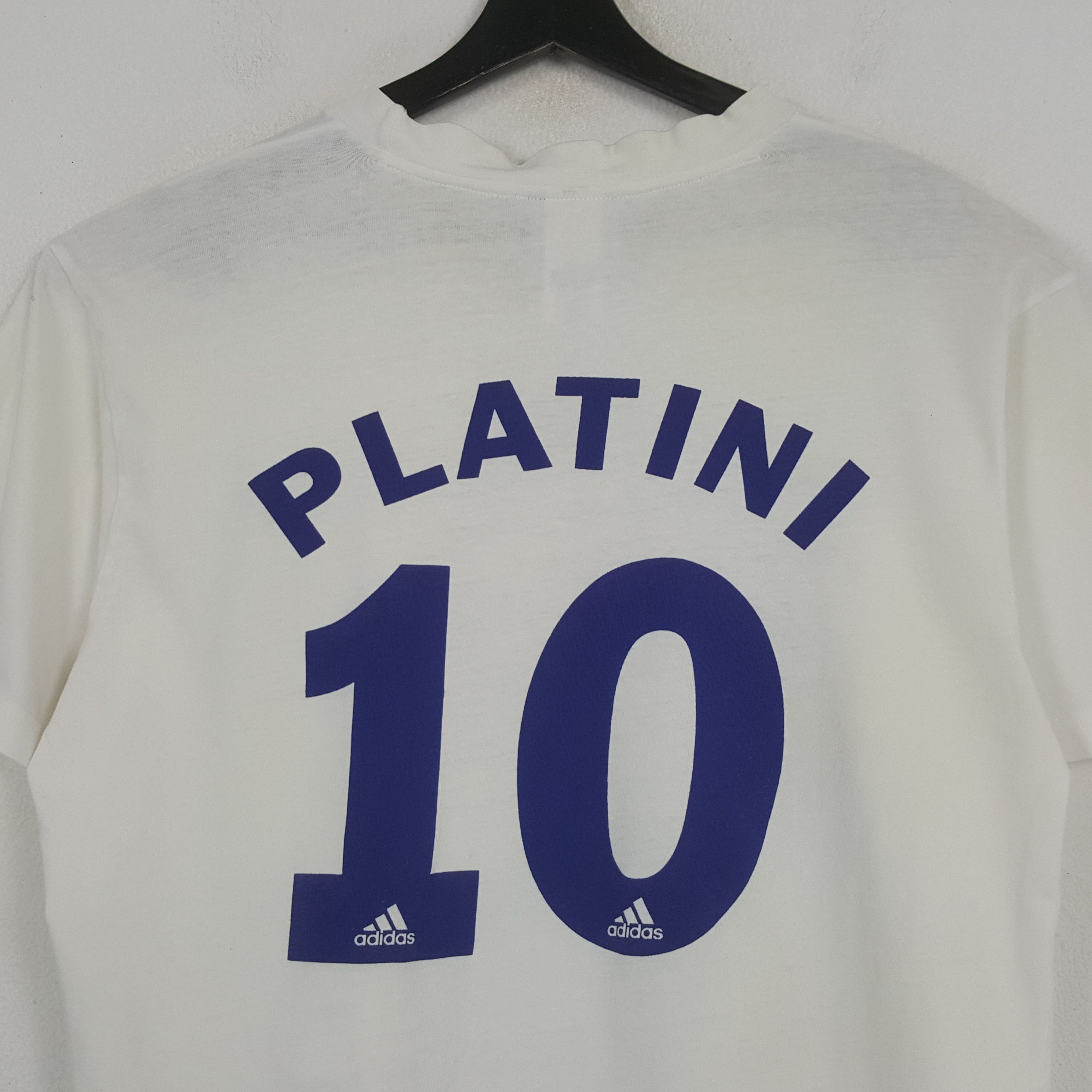Vintage ADIDAS FRANCE98 Platini Football Player Tshirt C294N19 Size US M / EU 48-50 / 2 - 4 Thumbnail