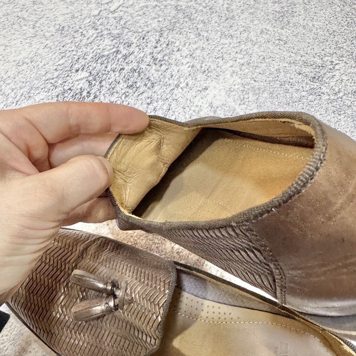 Designer × NAVYBOOT Navyboot Brown Leather Tassel Loafers US9 UK8 EU42 27cm Size US 9 / EU 42 - 17 Thumbnail