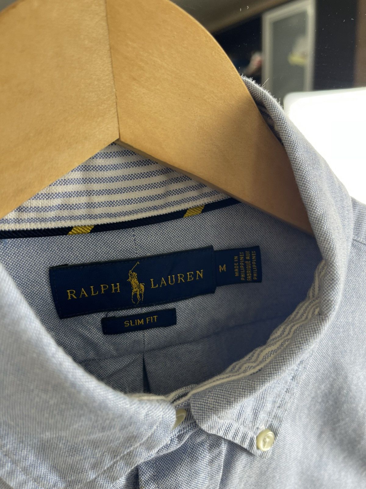 Polo Ralph Lauren Ralph Lauren Slim Fit Oxford Shirt – Premium Blue Marl Size US M / EU 48-50 / 2 - 2 Thumbnail
