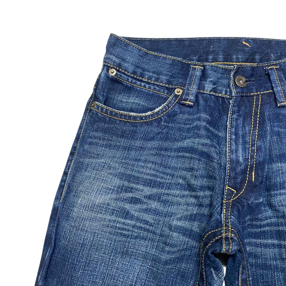 Japanese Brand Japanese Brand Leather Pocket Denim Flare Jeans Size US 27 - 4 Thumbnail