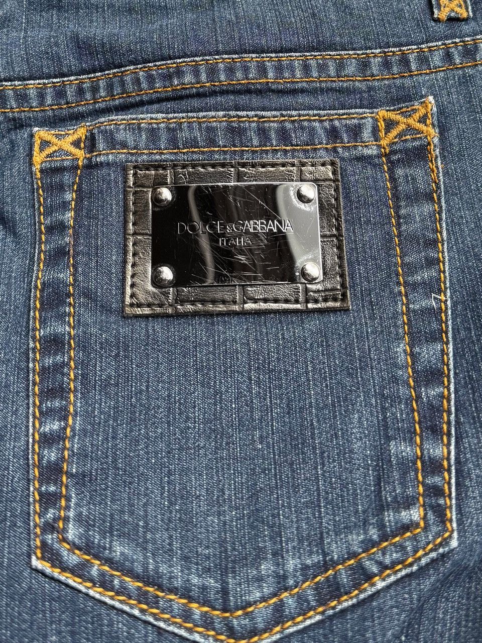 Dolce & Gabbana Dolce & Gabbana Vintage Blue Plaque Jeans Size 26" / US 2 / IT 38 - 8 Thumbnail
