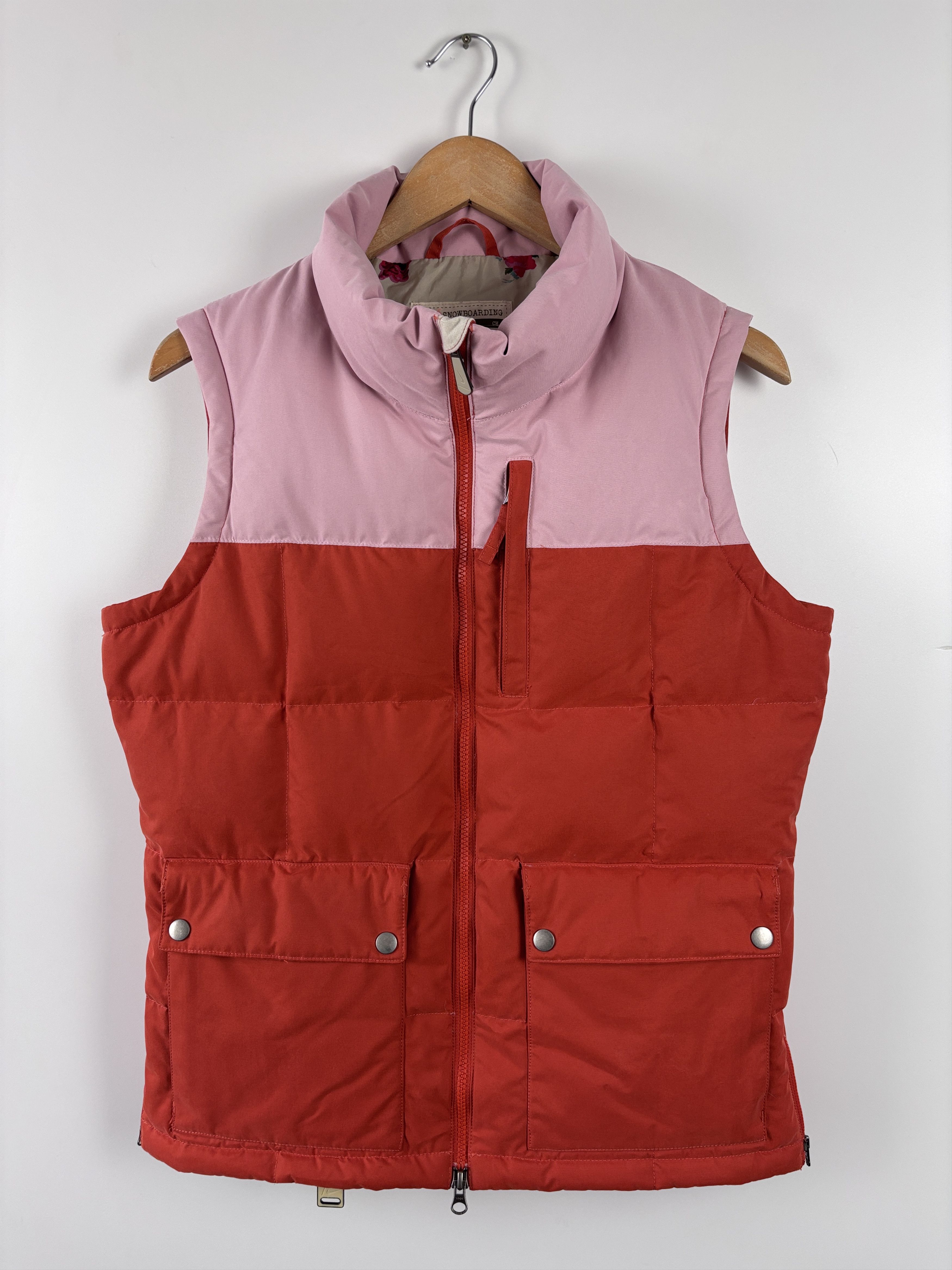 Nike Nike Snowboarding Down Vest Puffer Waistcoat Orange Pink S Size S / US 4 / IT 40 - 1 Thumbnail
