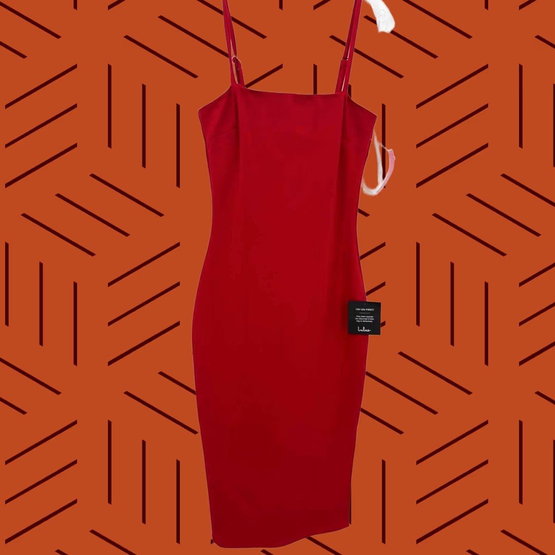 Lulus Lulus Midi Dress Size XS Red Sleeveless Pre-Owned Size XS / US 0-2 / IT 36-38 - 1 Thumbnail
