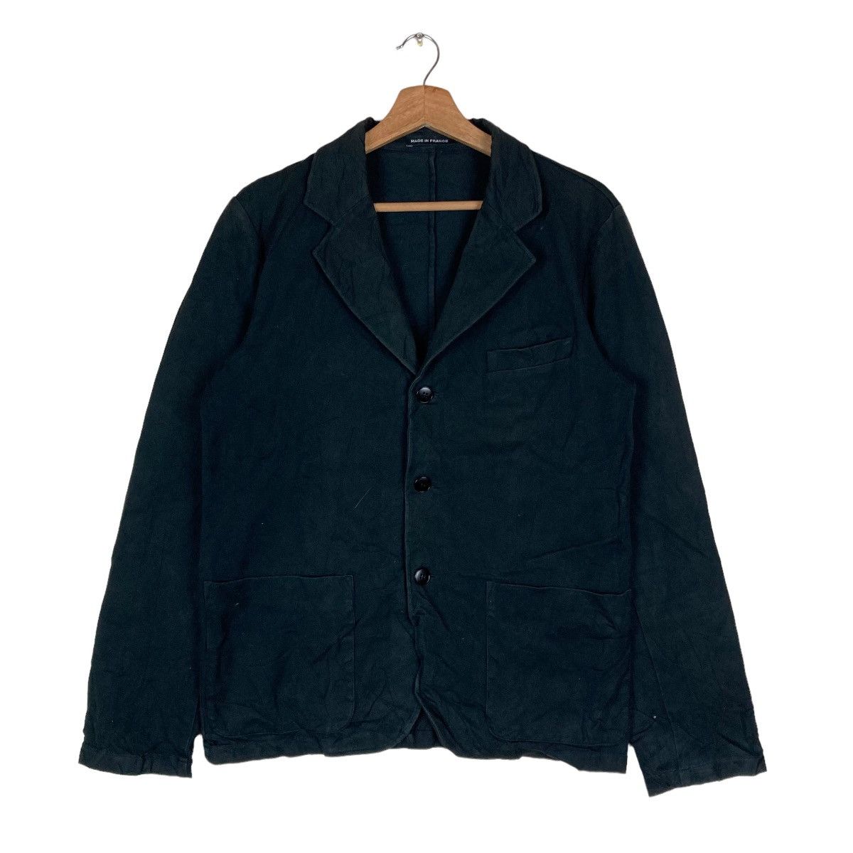 agnes b. Vintage Agnes B Homme Paris Flat Button Coat Blazer Jacket Size XXS / US 00 / IT 34 - 1 Thumbnail