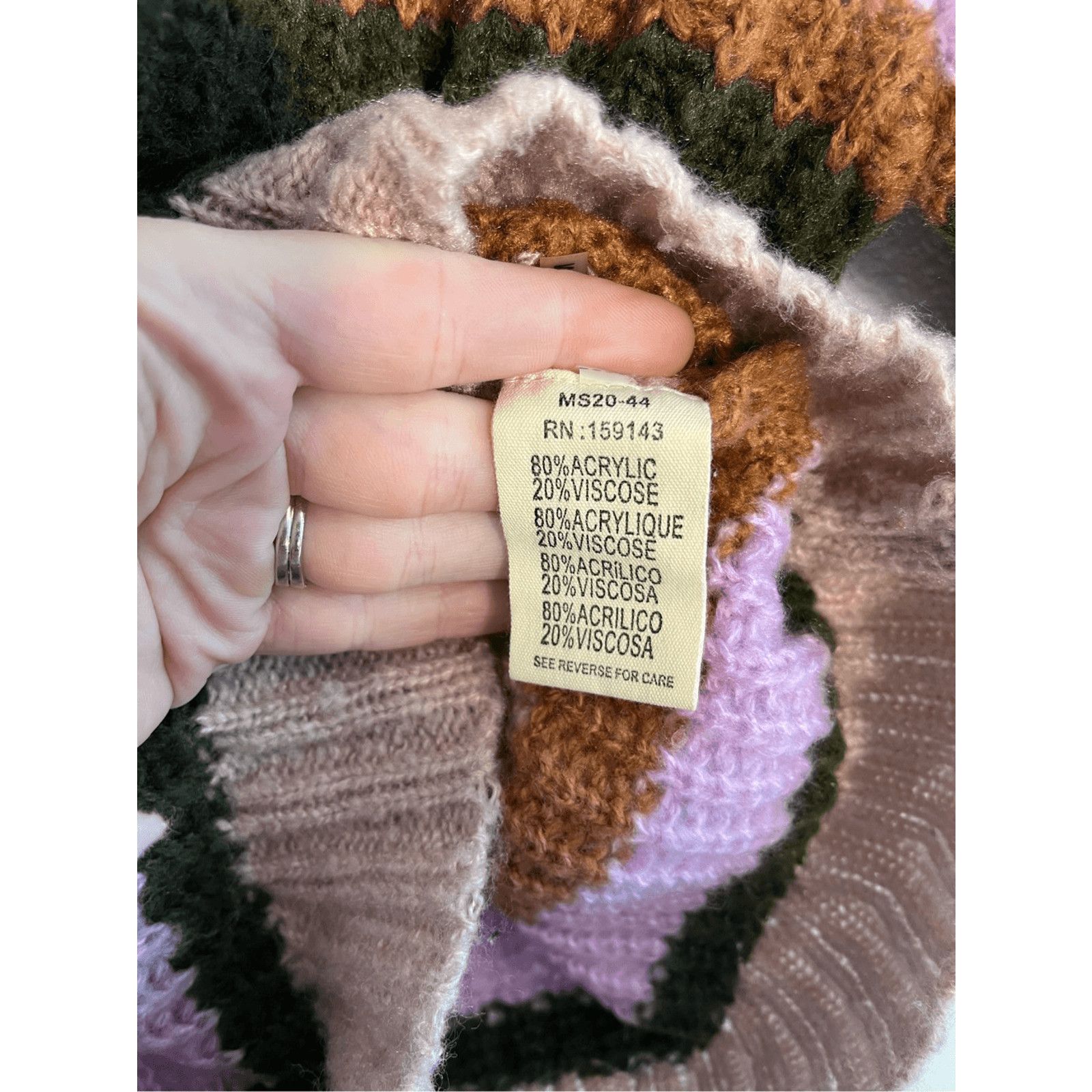FRNCH FRNCH Nephelie Stripe Chunky Knit Sweater - Size S/M Size M / US 6-8 / IT 42-44 - 4 Thumbnail