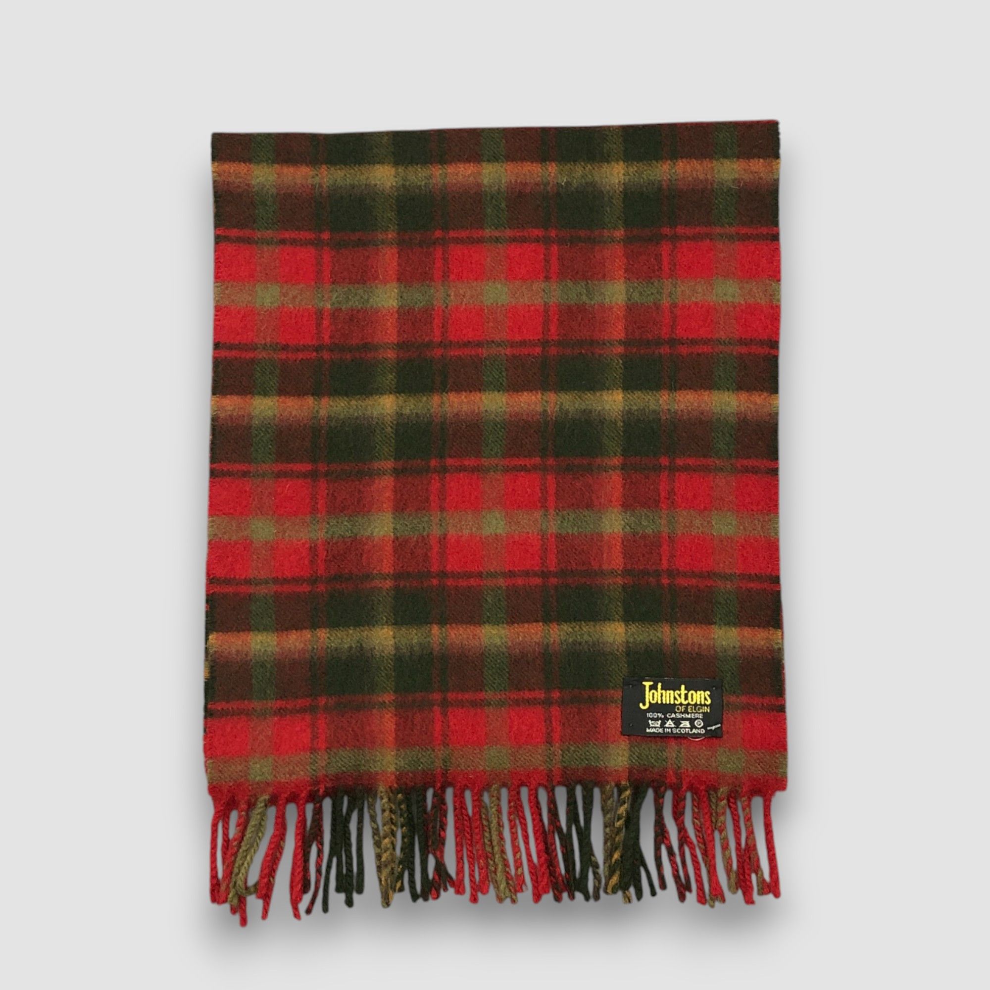 Johnstons Of Elgin Vintage Johnstons of Elgin Scarf Muffler Tartan Wool Scarves Size ONE SIZE - 3 Thumbnail
