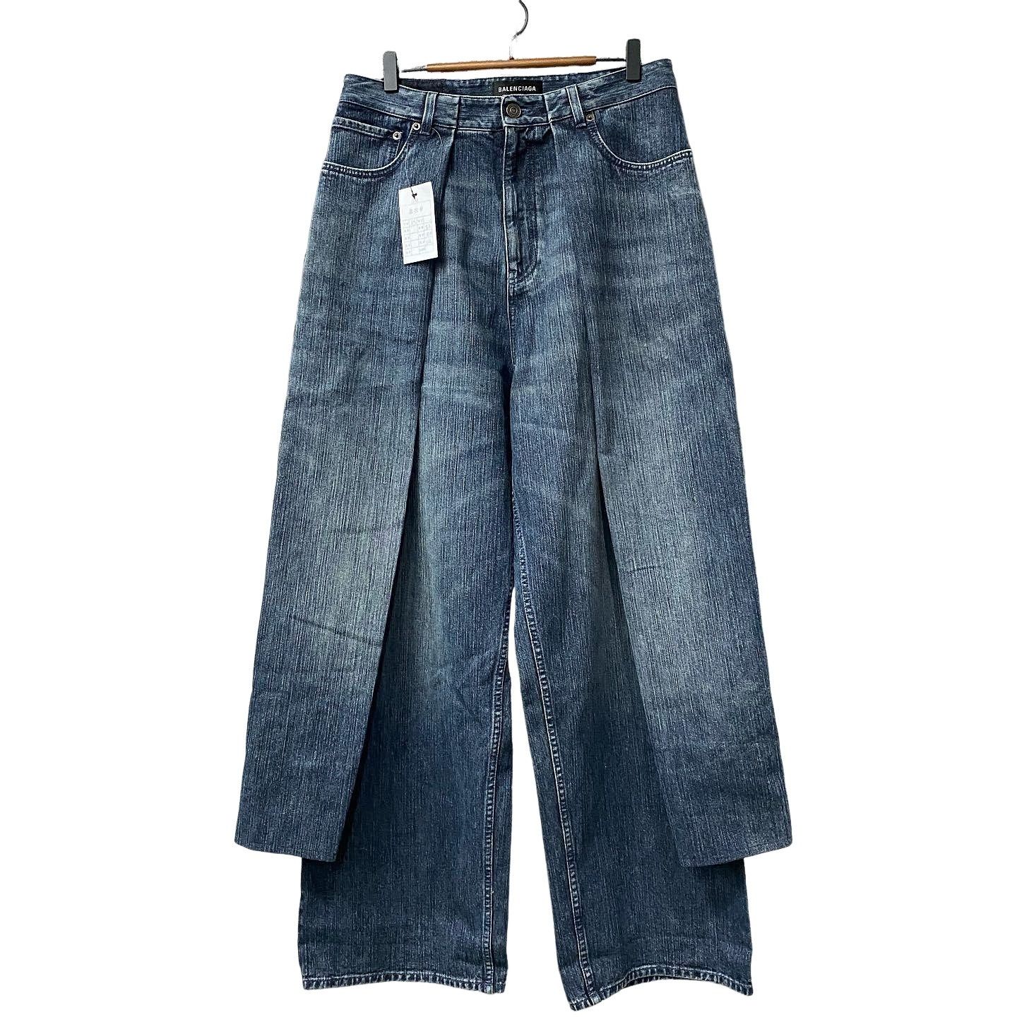 Balenciaga Balenciaga Cut-Up Baggy Jeans Blue Size XS | Grailed
