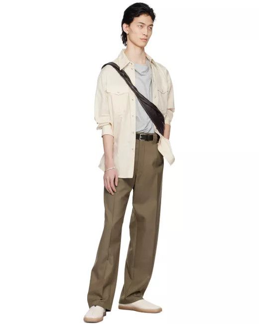 Lemaire o1s22i1n1024 Closed Short-Sleeved Shirt in Grey Size US L / EU 52-54 / 3 - 2 Thumbnail